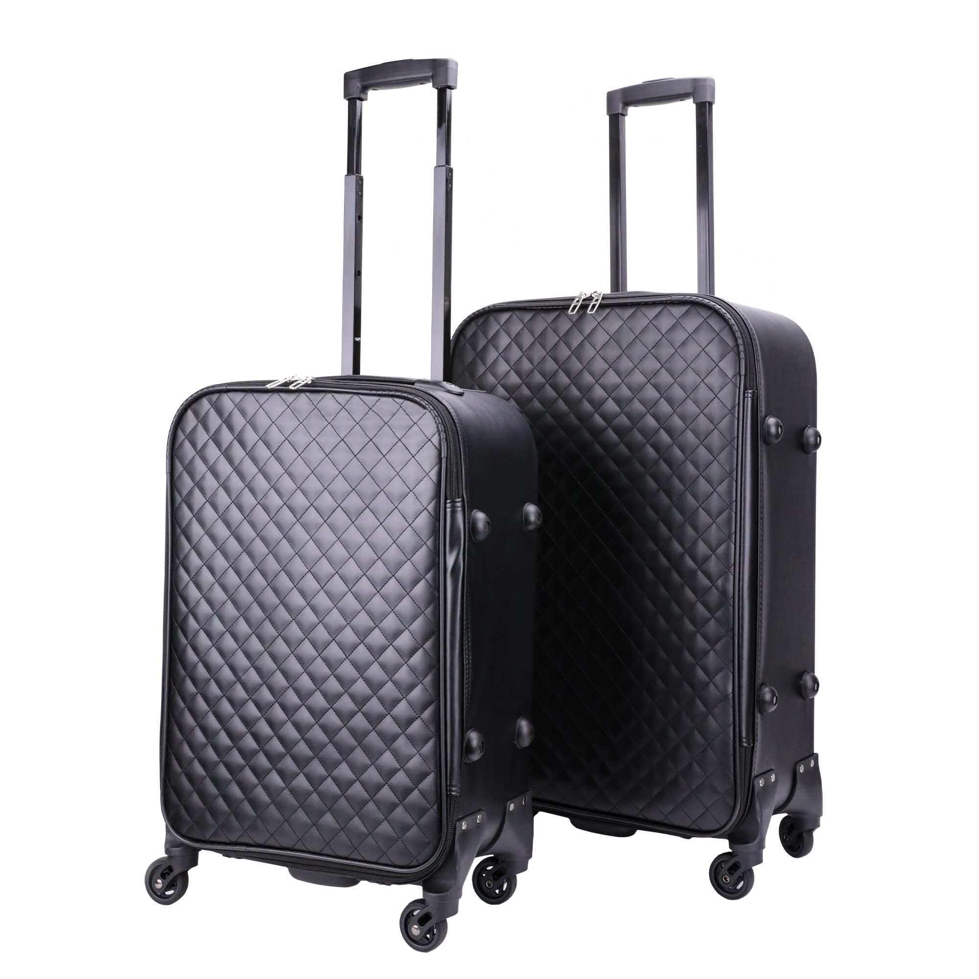 Reisekoffer Leder ODA 2er Set schwarz