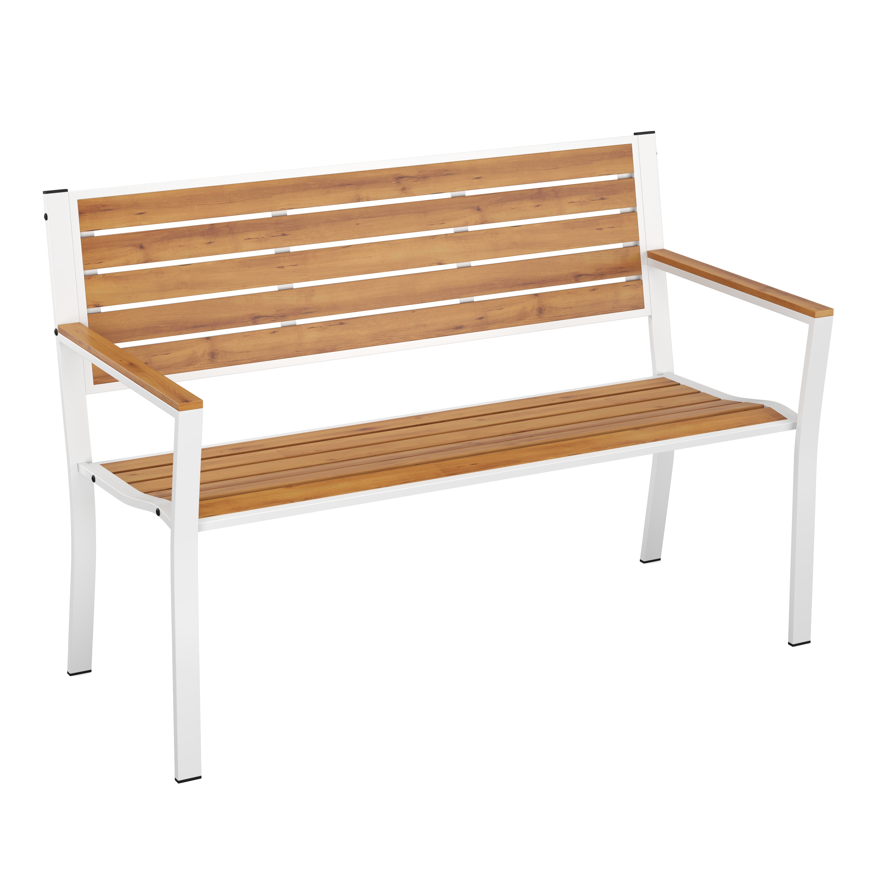 Gartenbank MARLENE 127 cm natur/weiss
