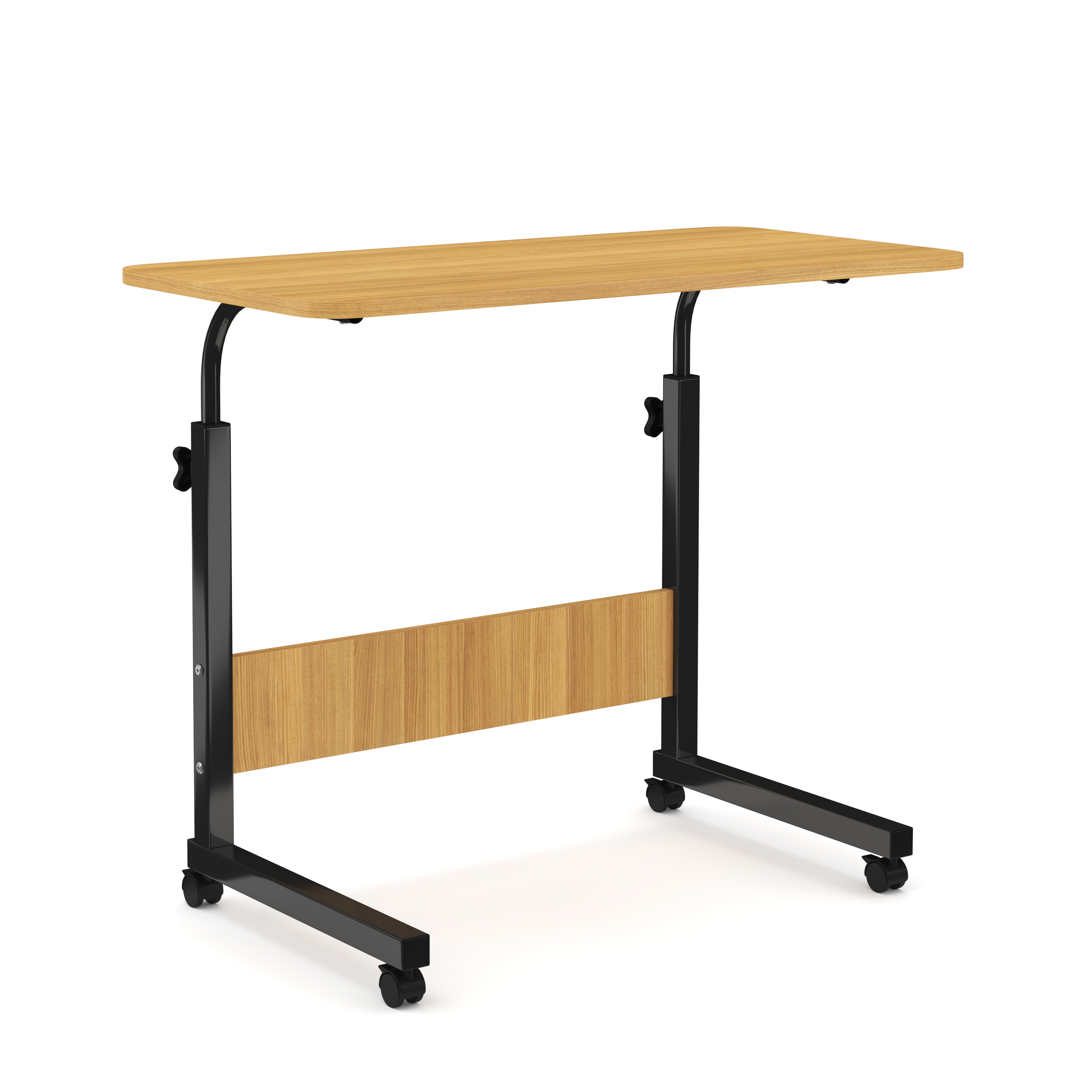 Laptoptisch LALE auf Rollen 80 x 40 x 60 - 90 cm braun/schwarz