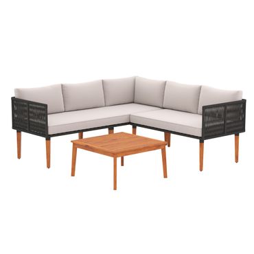 Lounge DELGADA schwarz/natur/hellgrau