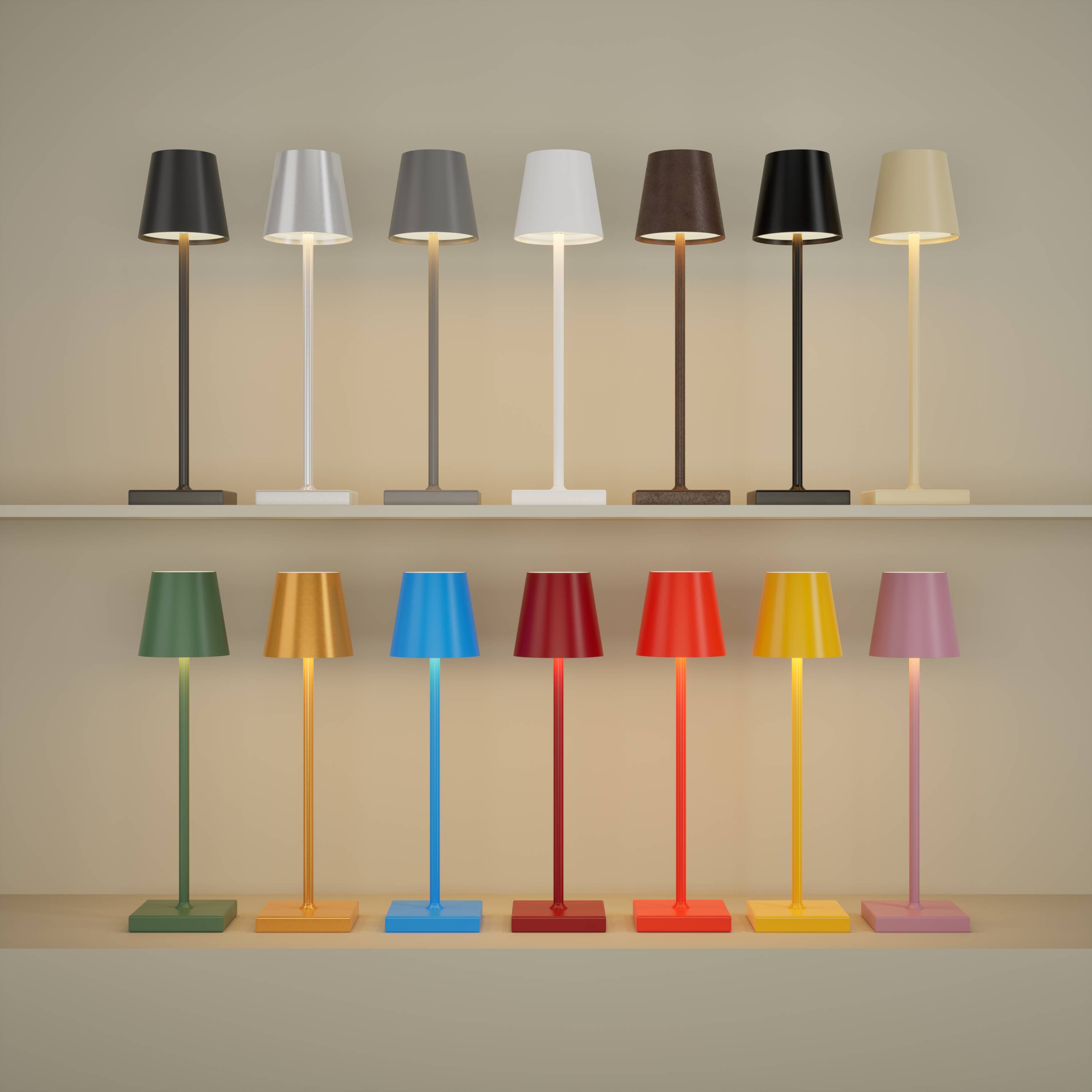 SWZEC Heim-glueck Kabellose LED-Tischlampe – Braun, Wiederaufladbar, Dimmbar Per Touch, Wasserfest Für Innen & Außen, Modernes Design SWZEC Kabellose LED Tischlampe