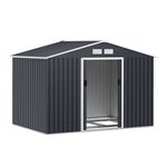Gerätehaus 277 x 195 x 193 cm anthrazit geöffnet