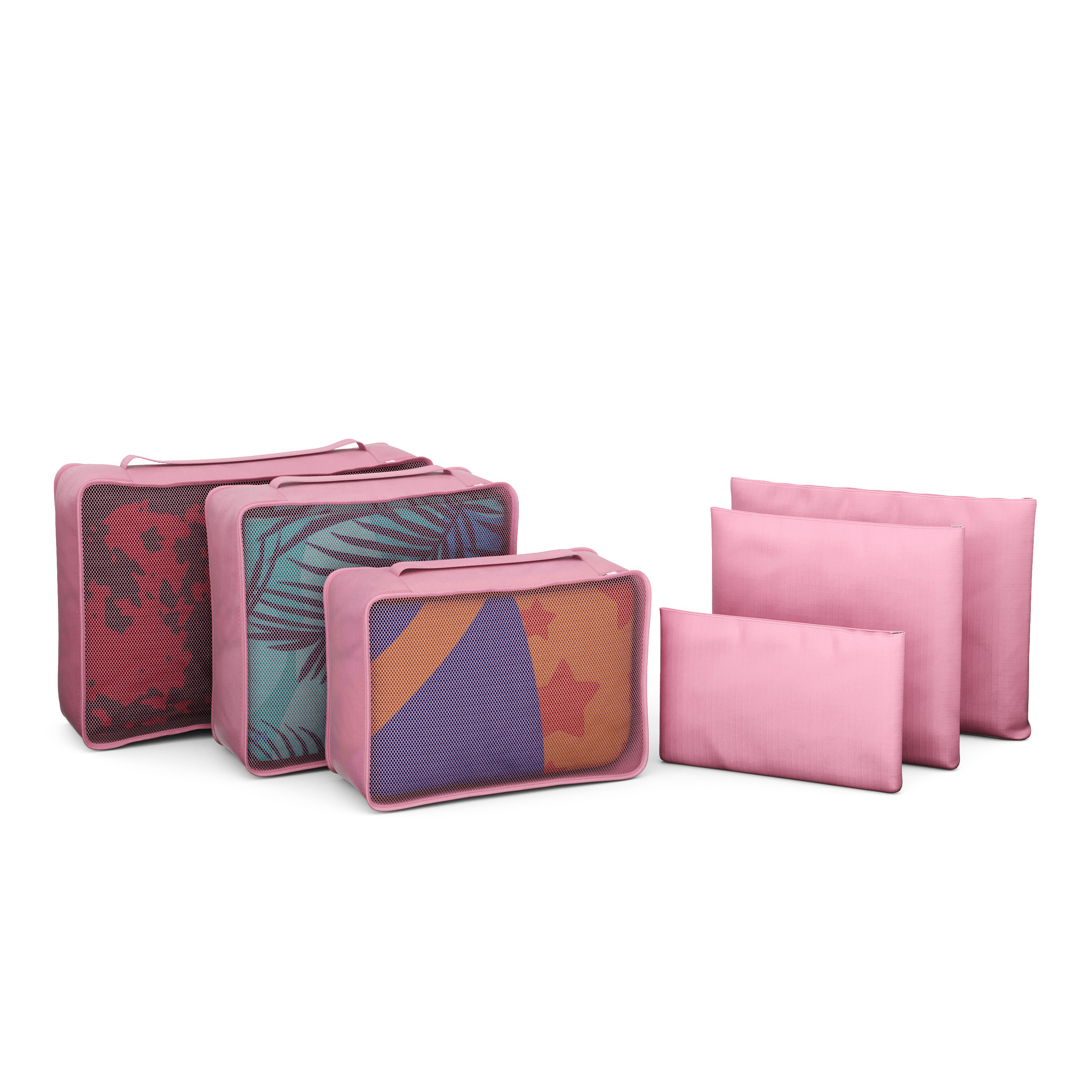 Reiseorganizer Set 6-teilig rosa