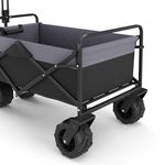 Bollerwagen faltbar BENNY schwarz Nahaufnahme von hinten