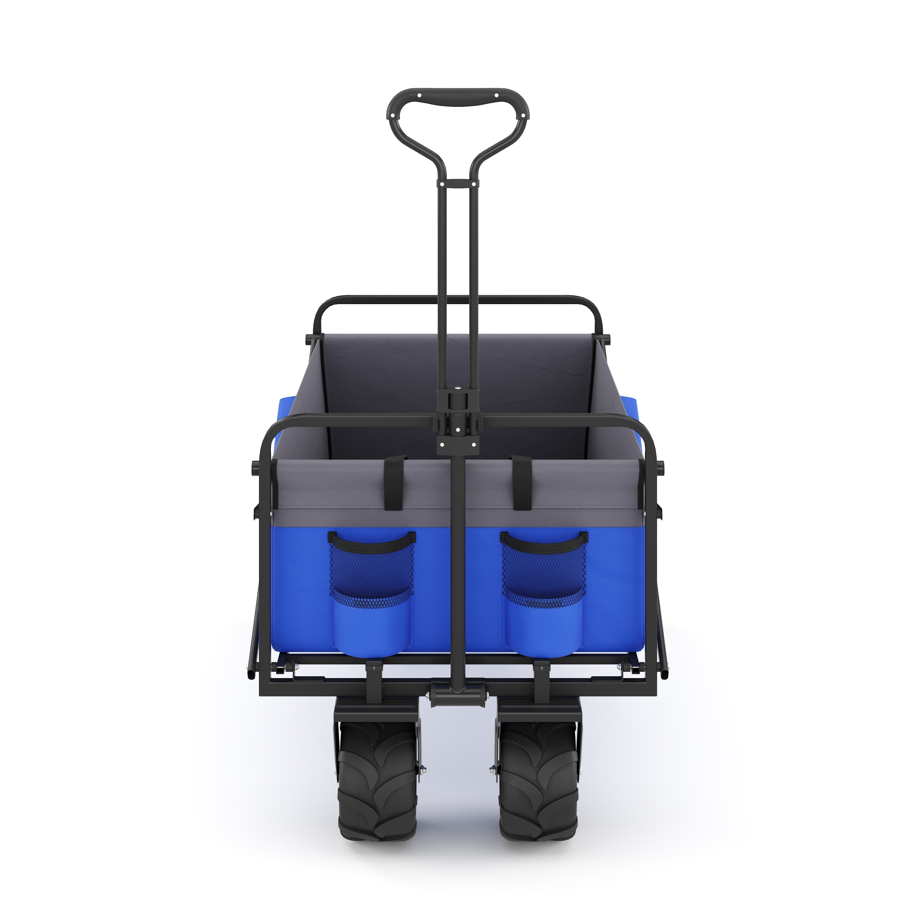 Hauki Chariot de Transport Pliable avec Toit Noir Chariot à Main Roues