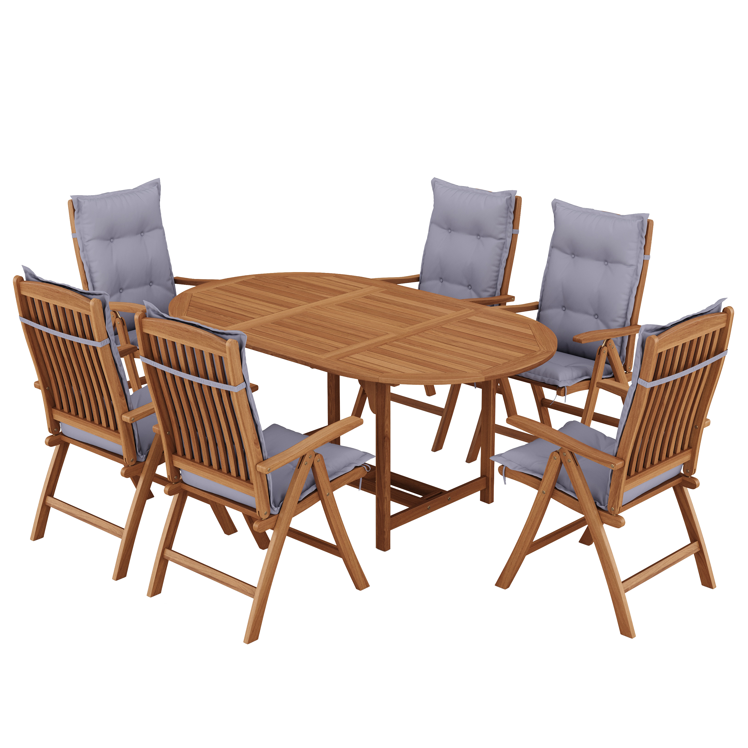 Gartenmöbel Set Holz NISA 7-teilig