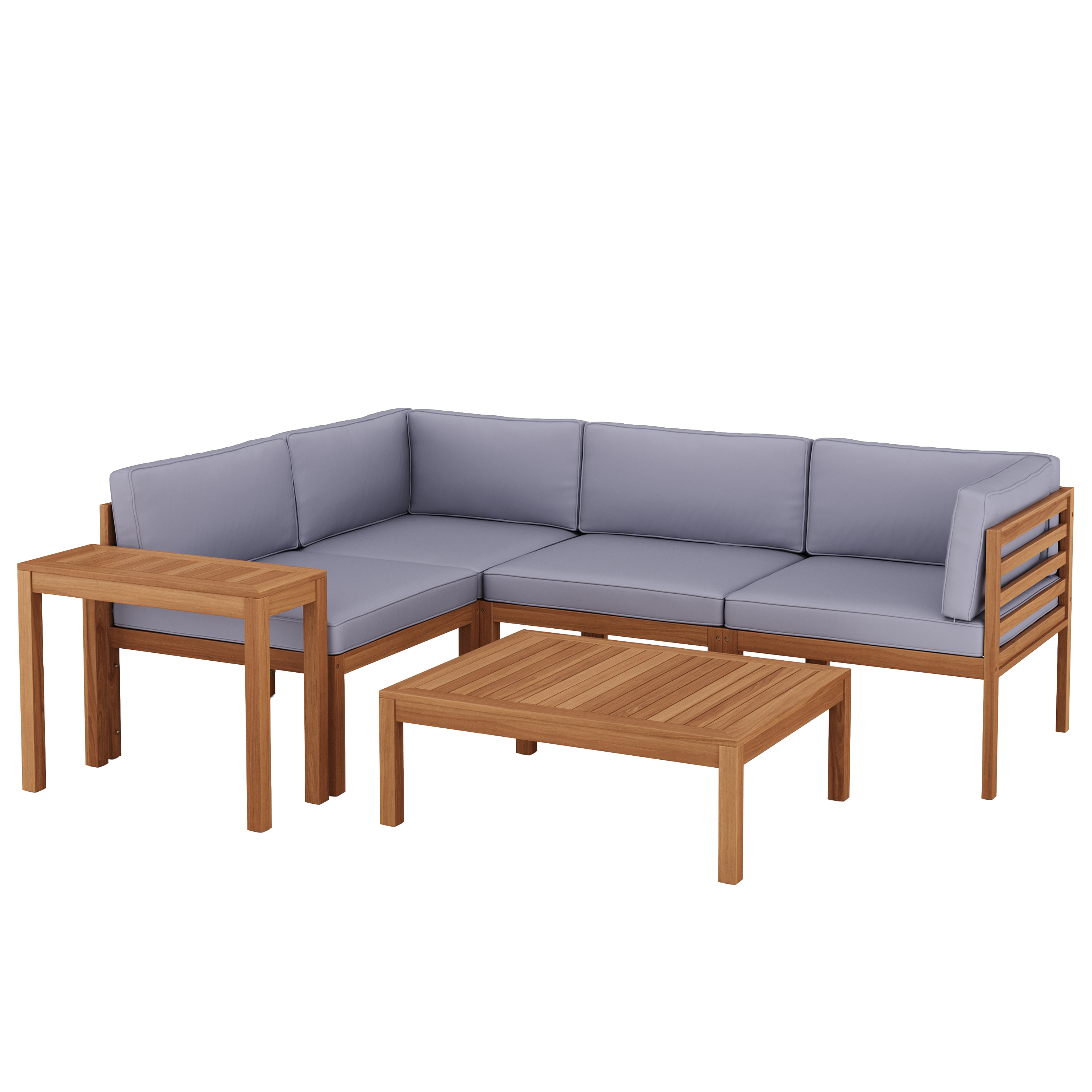 Lounge Holz ALTEA natur/grau