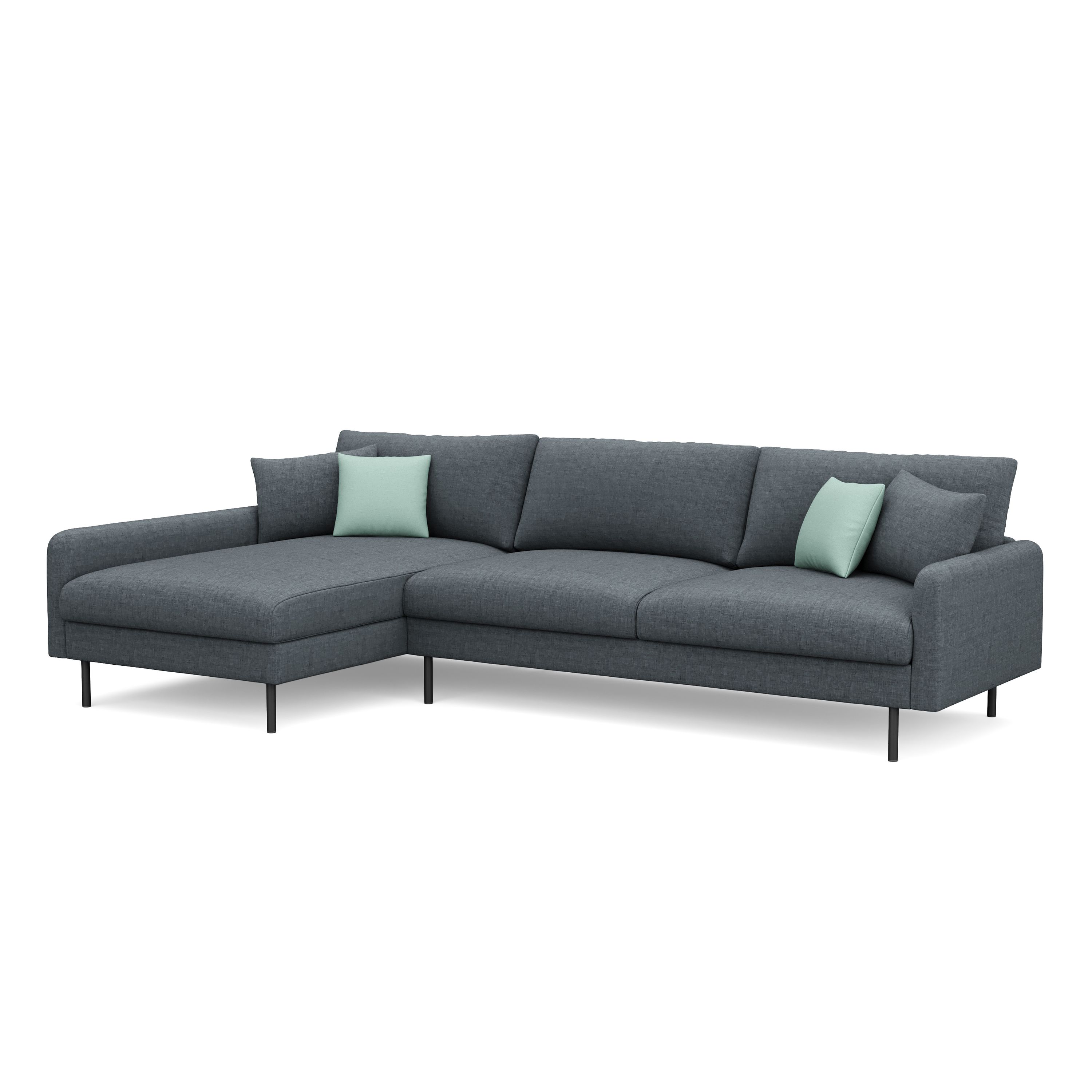 Ecksofa LEAH links anthrazit