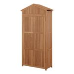 Gerätehaus Holz 100 x 40 x 200 cm Hinteransicht