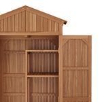 Gerätehaus Holz 100 x 40 x 200 cm Nahaufnahme frontal