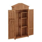 Gerätehaus Holz 100 x 40 x 200 cm Innenseite