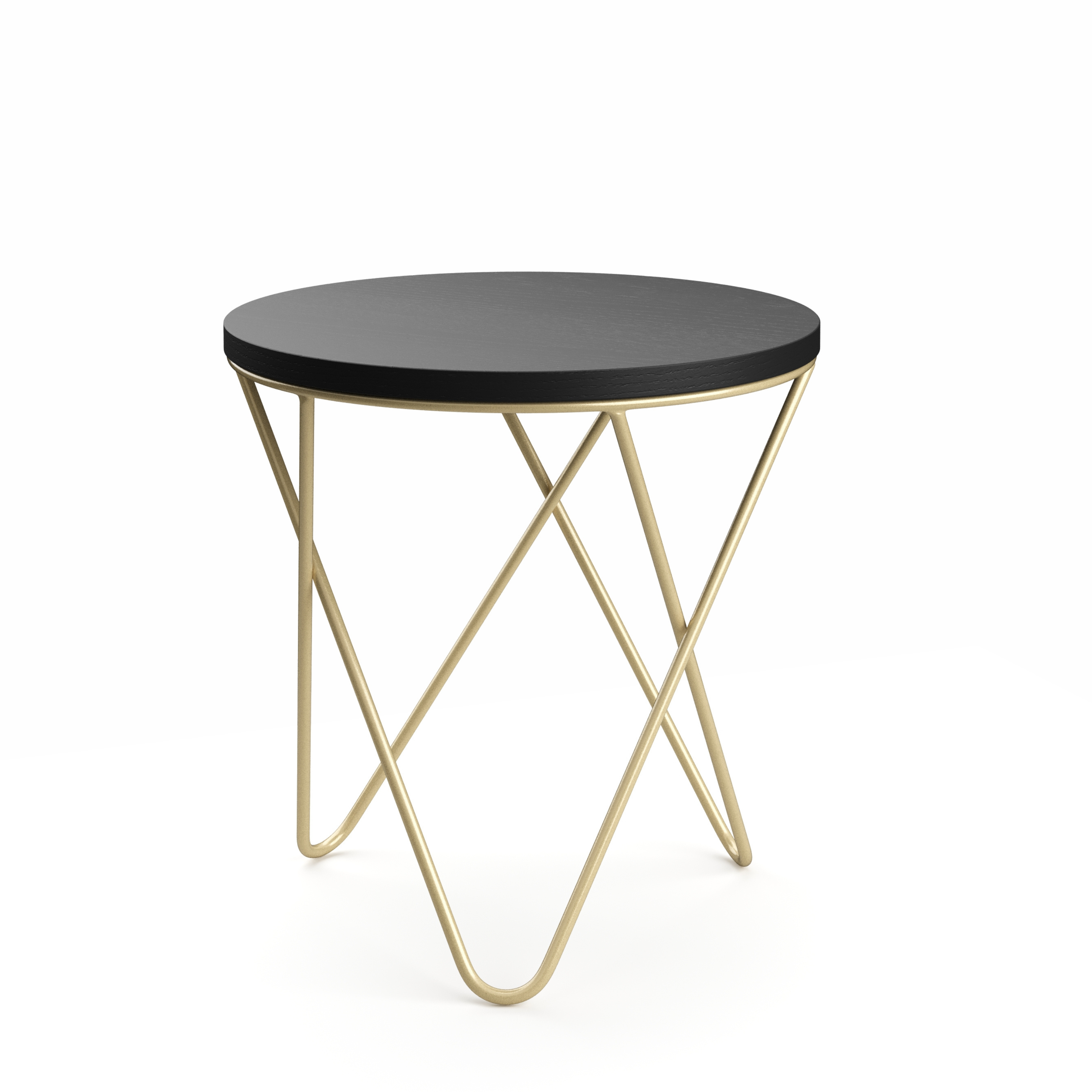 Beistelltisch BLAKE rund 43 x 48 cm gold/schwarz