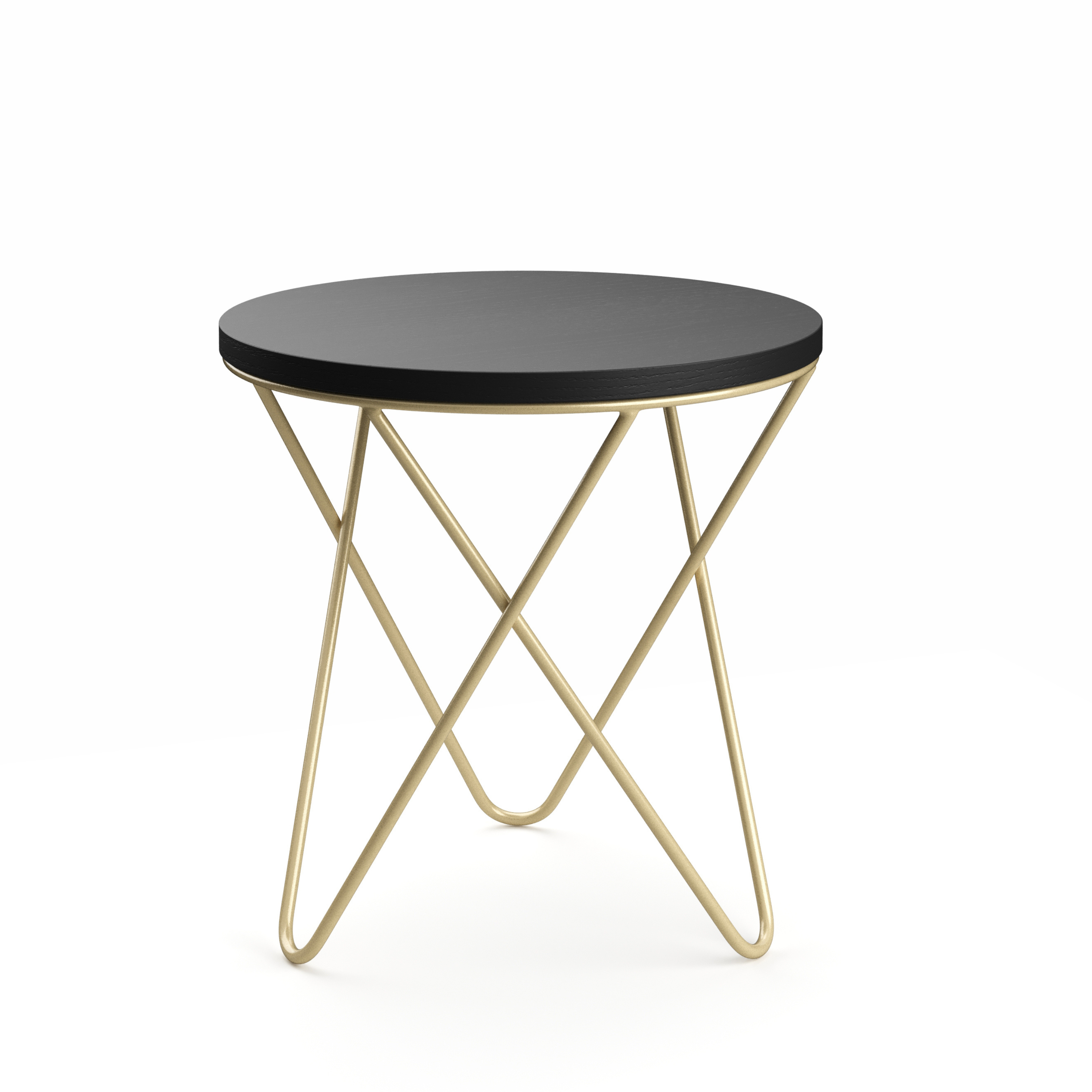 Beistelltisch BLAKE rund 43 x 48 cm gold/schwarz