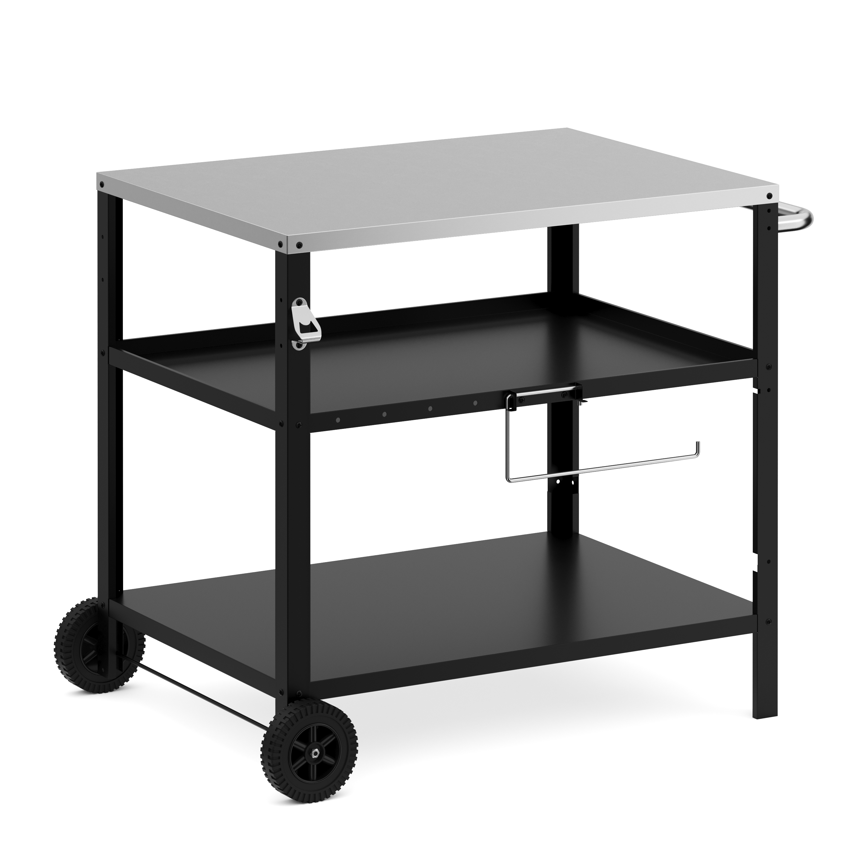 Grill Beistelltisch 89 x 59 x 84 cm schwarz
