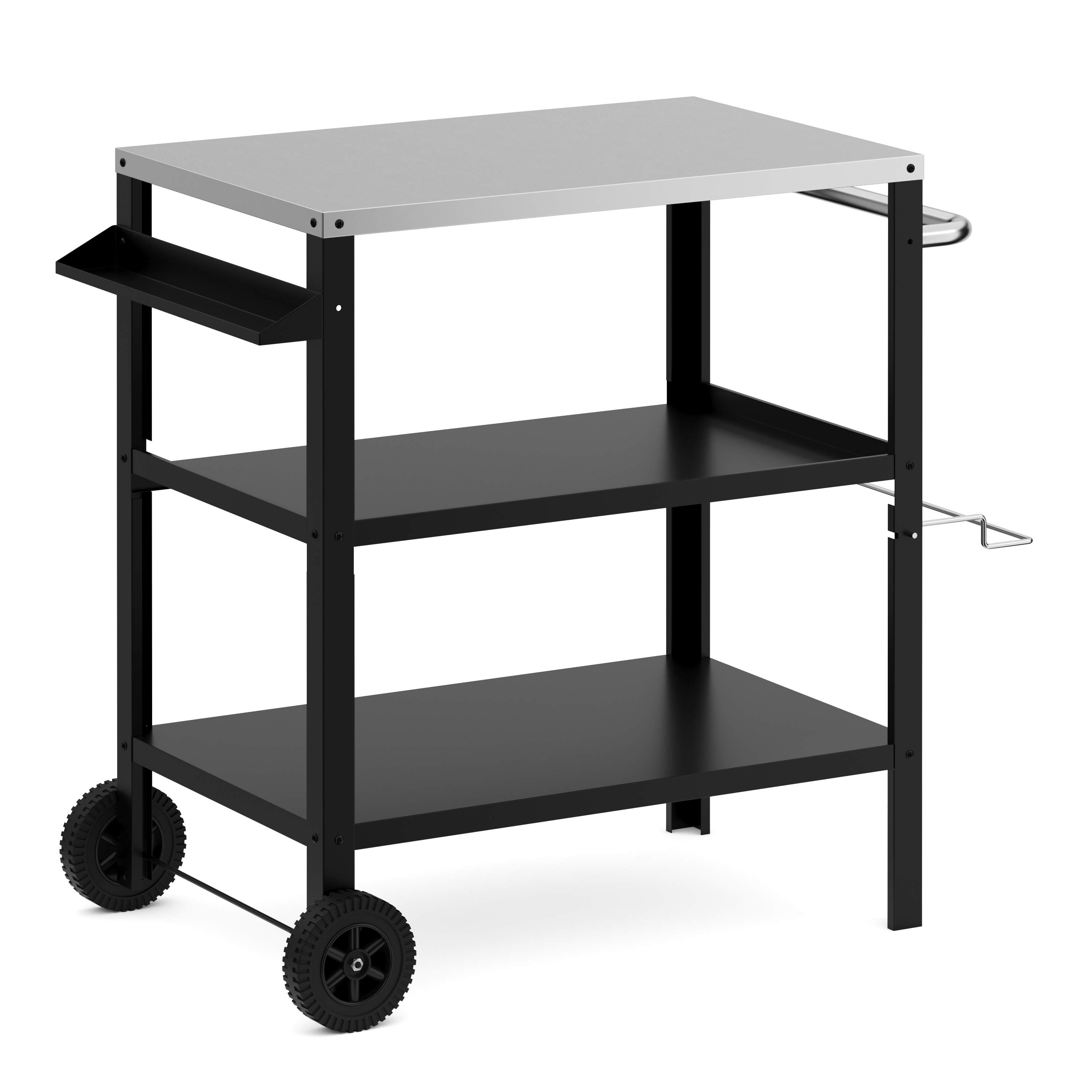 Grill Beistelltisch 104 x 51 x 89 cm schwarz