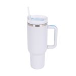 Thermo mug with straw 1.1L white