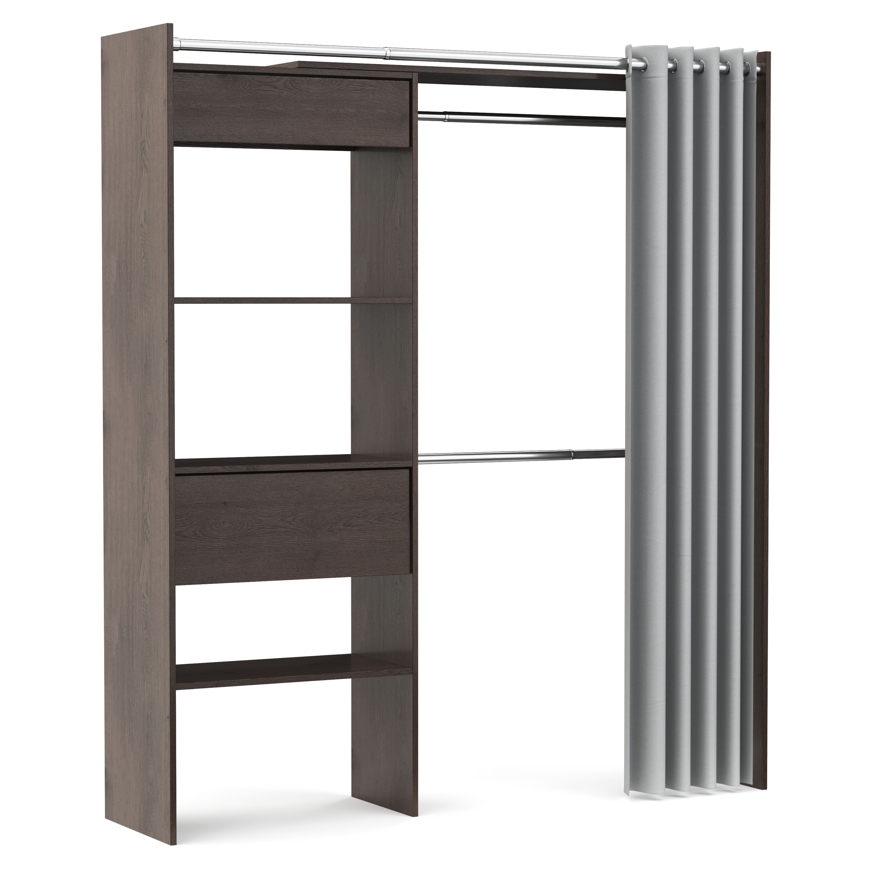 Garderobe Kleiderschrank GUEST 167 x 177 cm braun