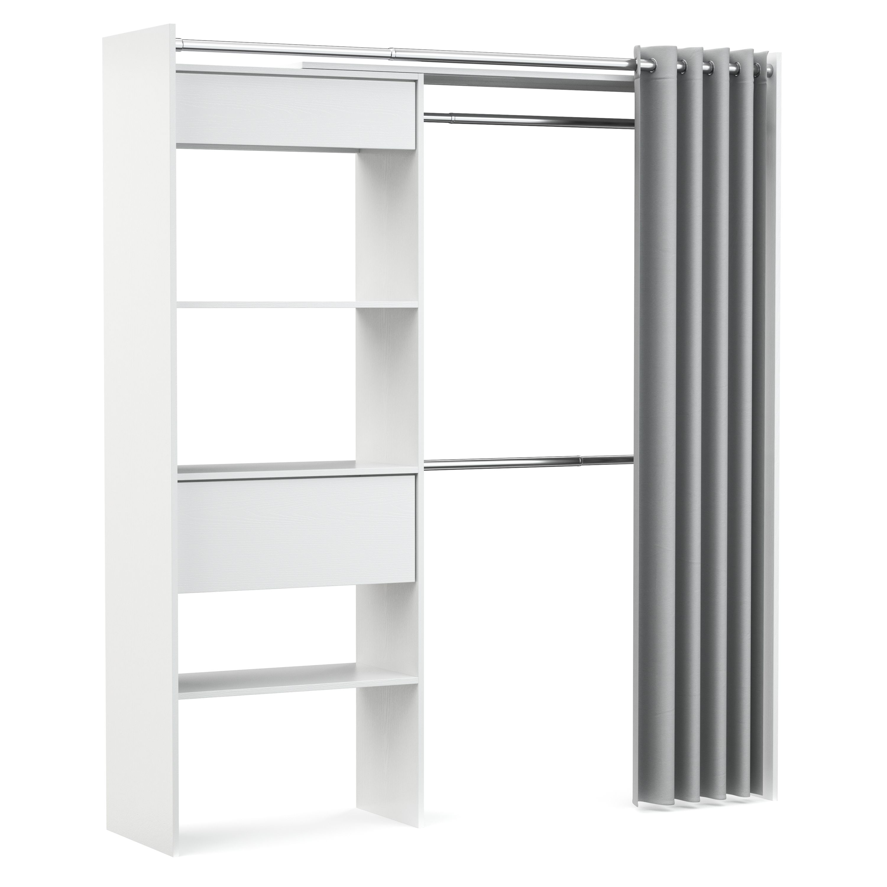 Garderobe Kleiderschrank GUEST 167 x 177 cm weiss
