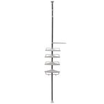 Eckregal Duschablage 120-320 cm weiss Seitenansicht