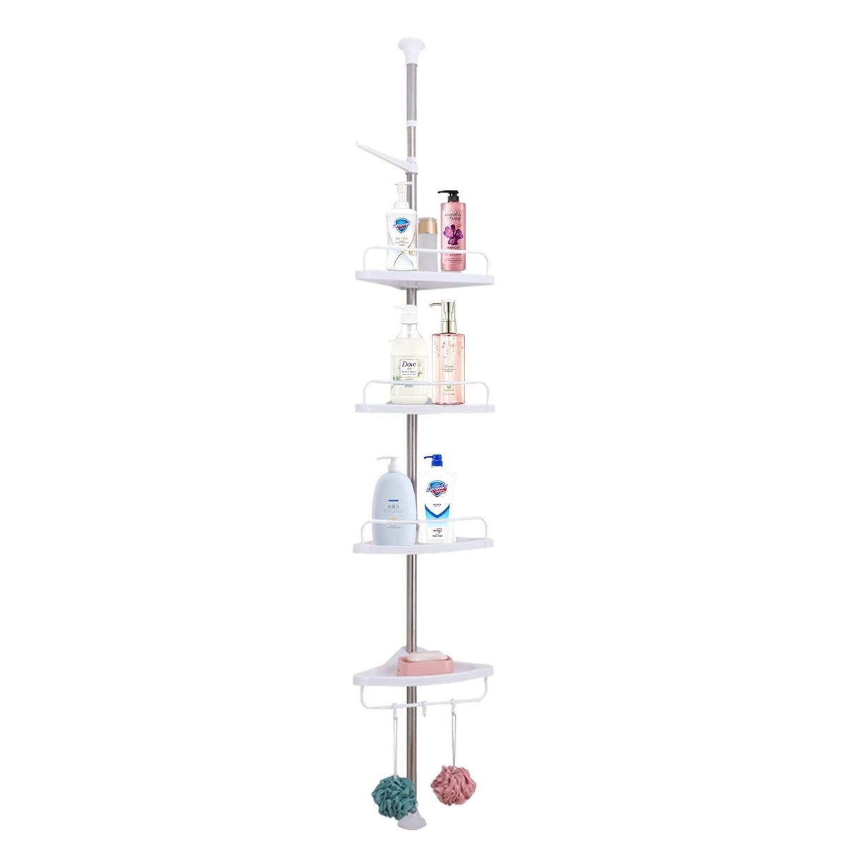 Eckregal Duschablage 120-320 cm weiss Anzeigebild