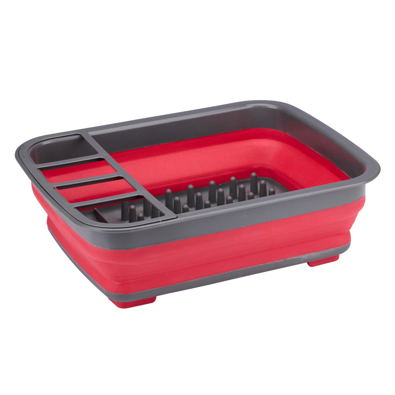 Abtropfgestell faltbar rot/grau