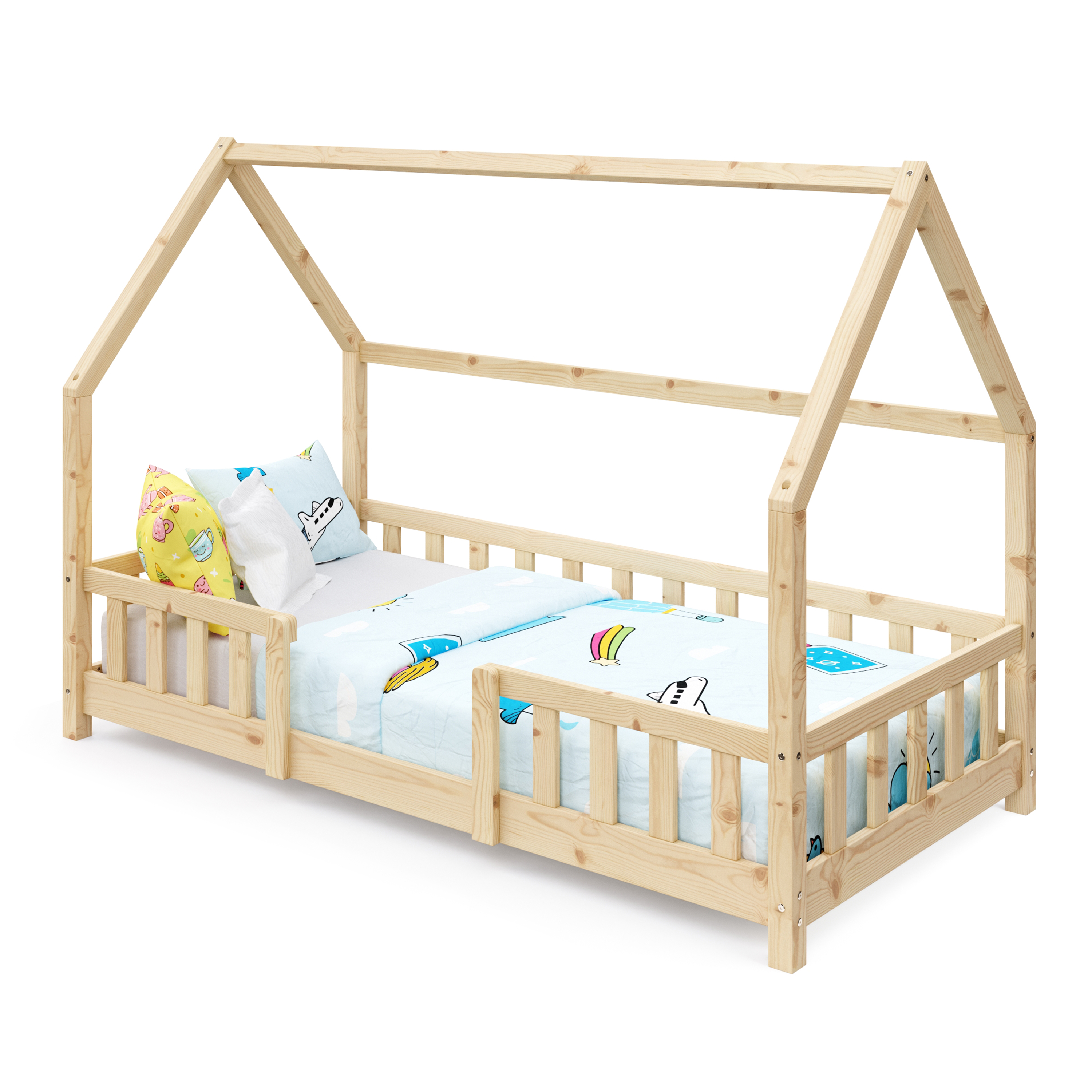 Kinderbett MAISON 80 x 160 cm natur