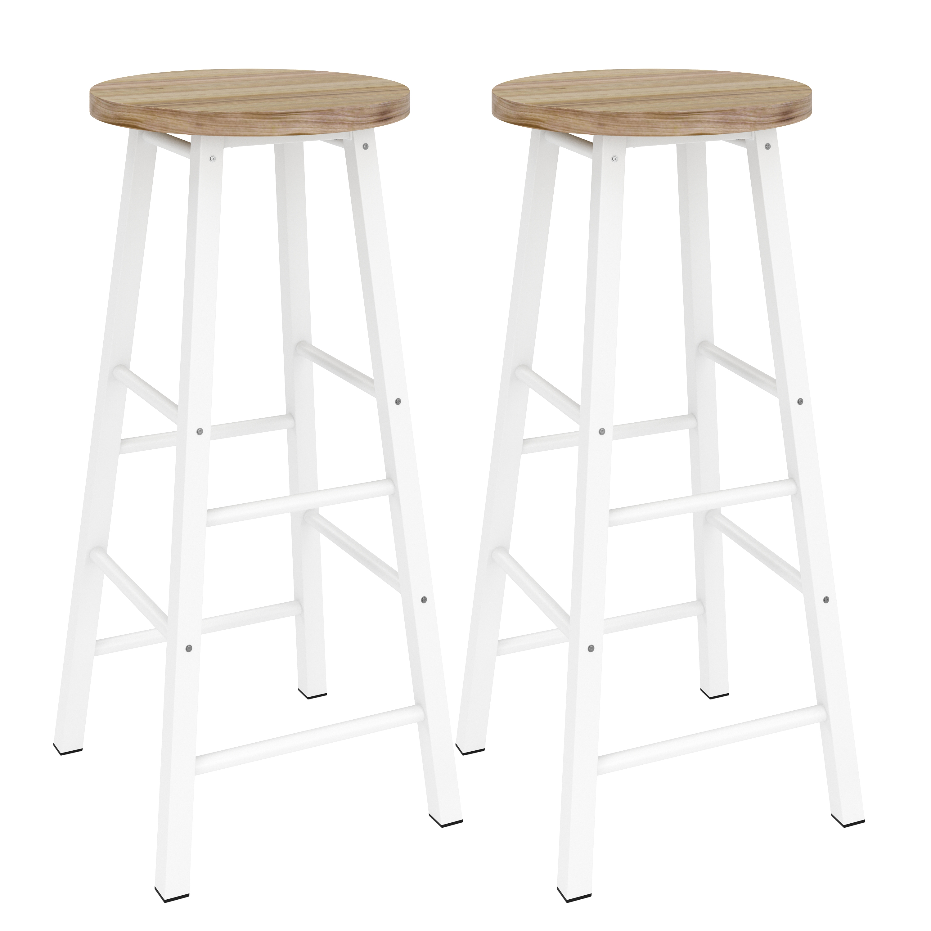 Barhocker TINA 2er Set natur/weiss