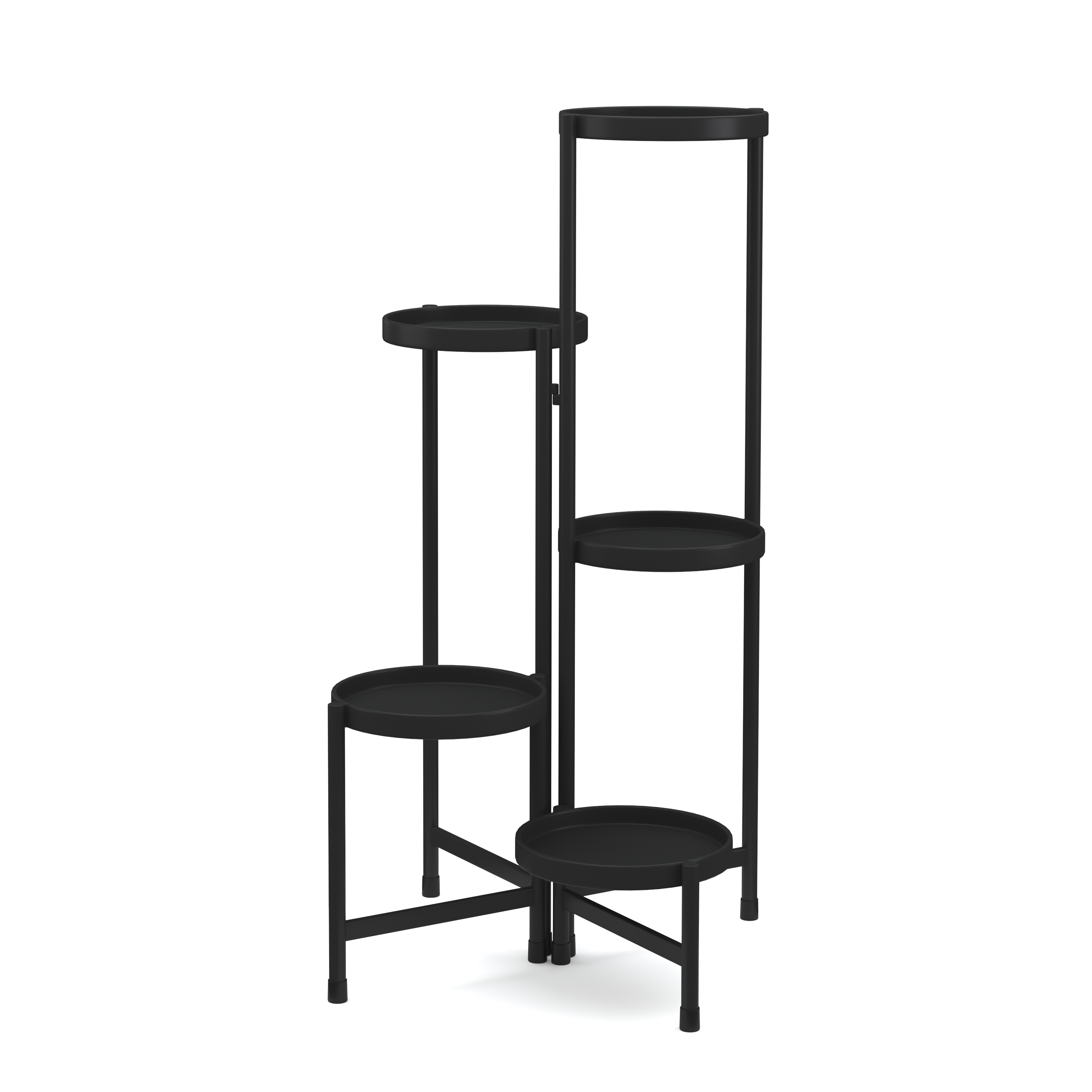 Pflanzenregal 48 x 48 x 80 cm schwarz
