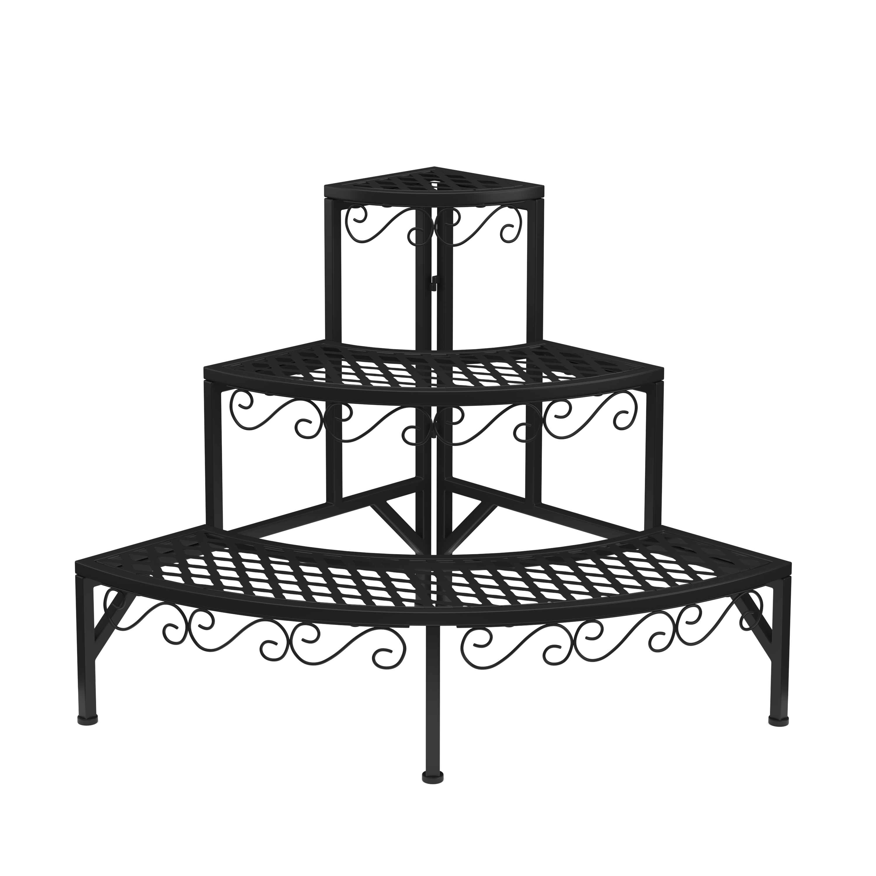 Pflanzenregal 87 x 60 x 60 cm schwarz