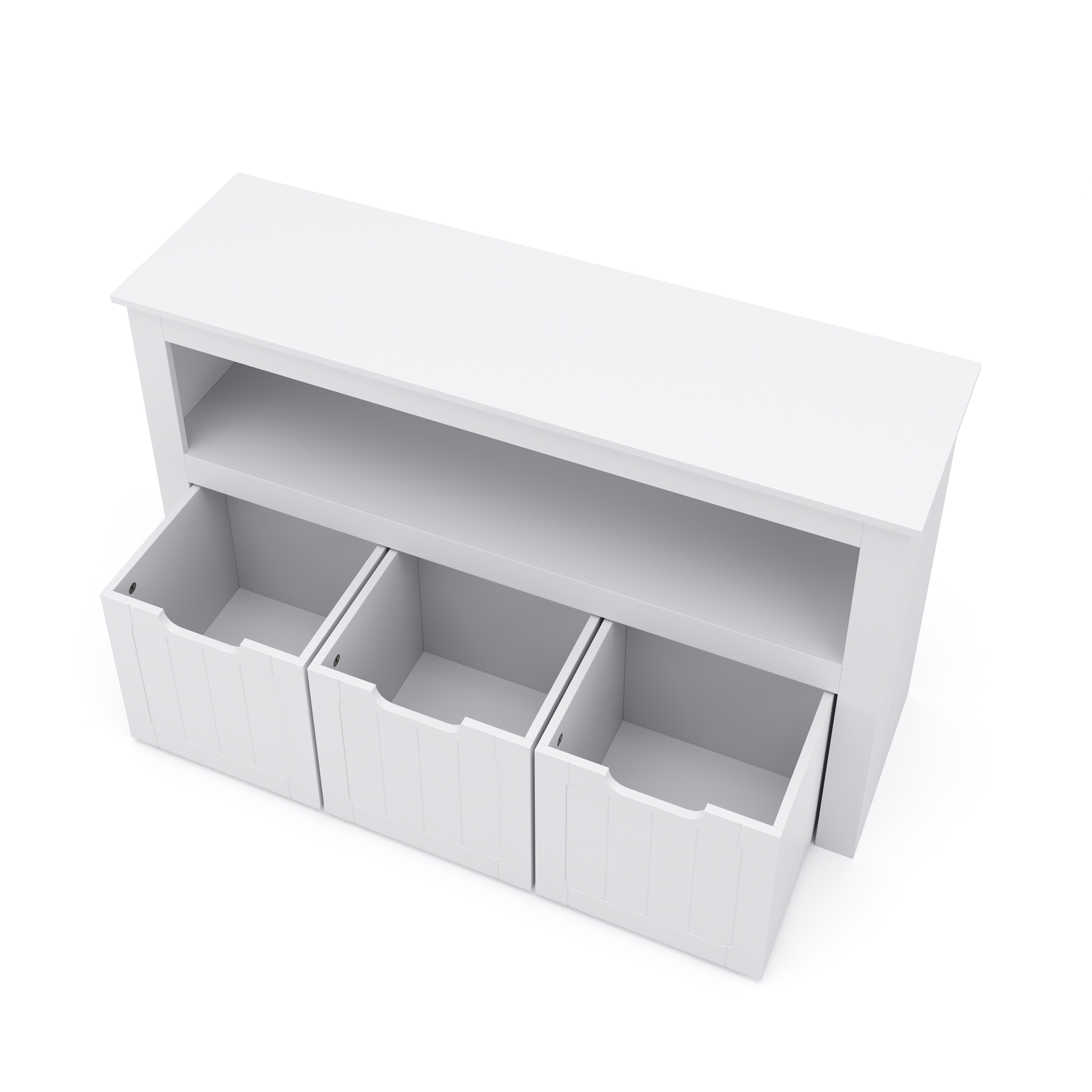 Regal mit Boxen Kinderzimmer 100 x 60 cm weiss