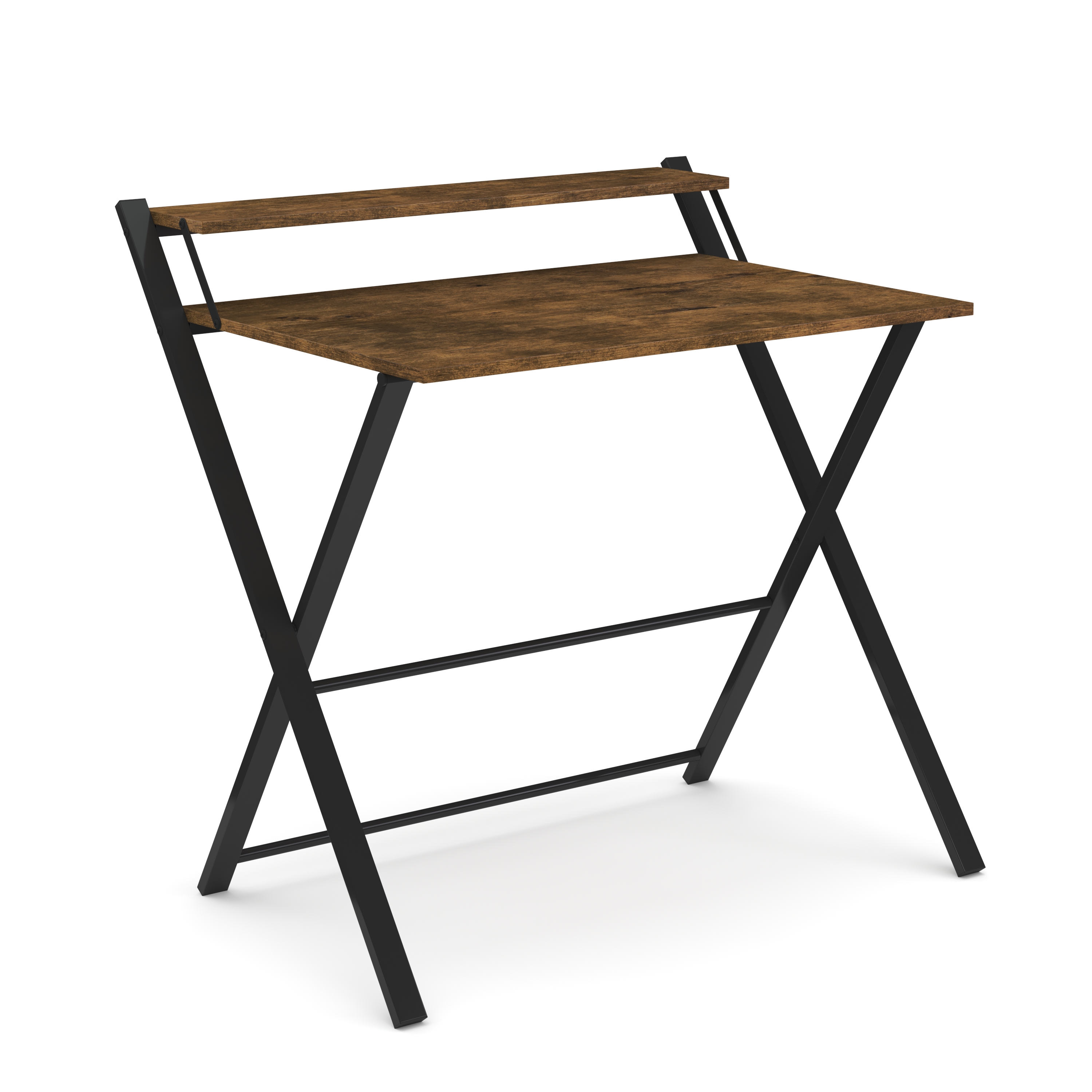 Schreibtisch TORSTEN klappbar 80 x 62 x 82 cm braun/schwarz