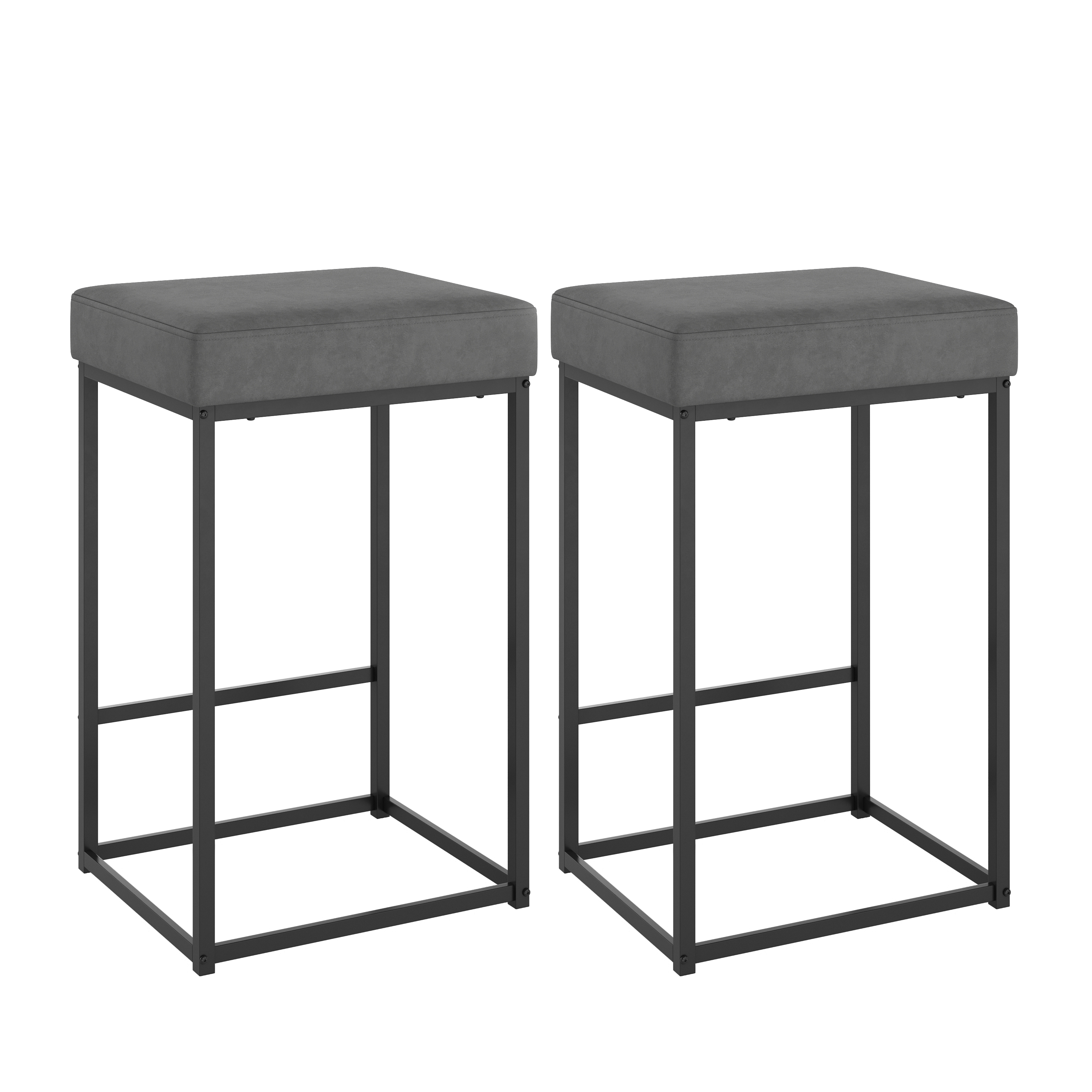 Barhocker RODRIGO 2er Set anthrazit