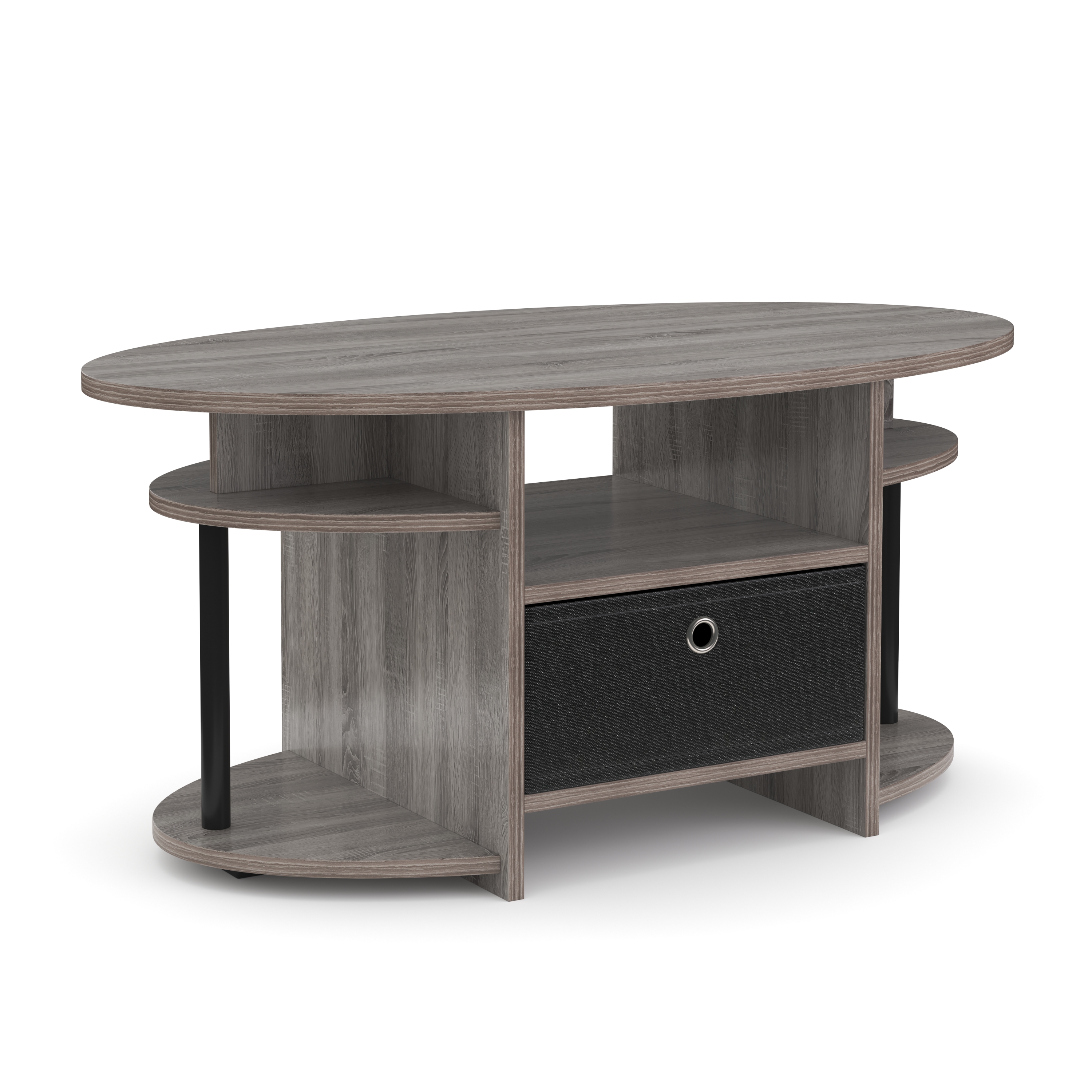 Beistelltisch ADAMO 90 x 50 x 42 cm hellgrau/schwarz