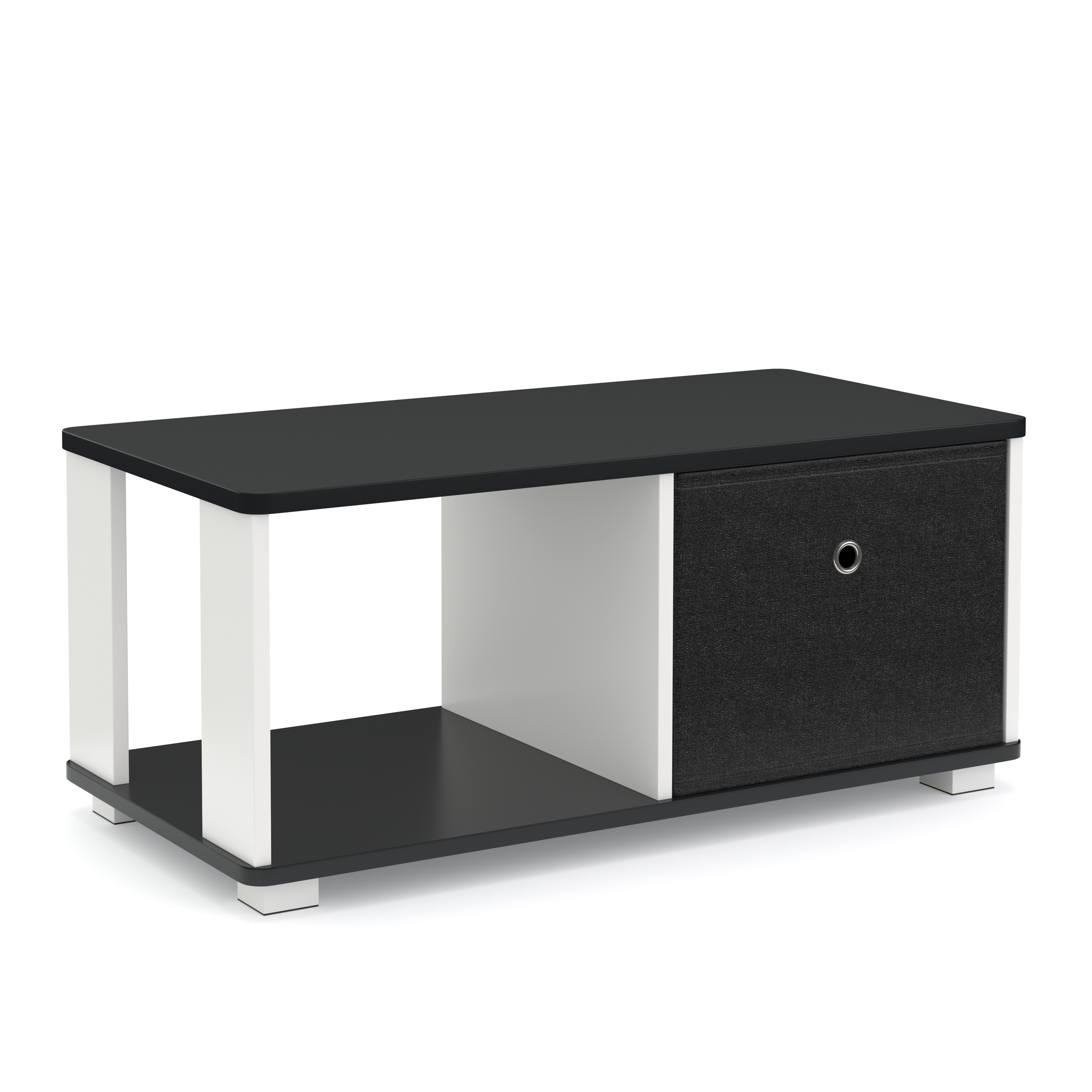 Beistelltisch CALLISTO 80 x 40 x 35 cm schwarz/weiss