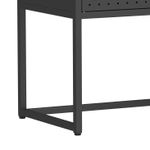 Sideboard Metall AMET 120 x 80 cm schwarz Nahaufnahme Fuss