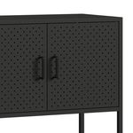 Sideboard Metall AMET 120 x 80 cm schwarz Nahaufnahme aussen