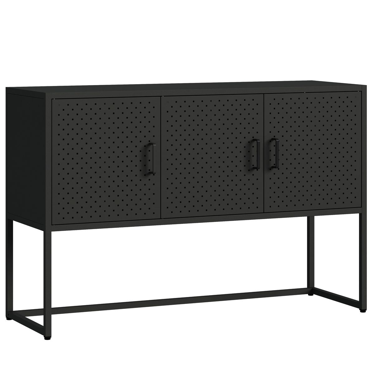 Sideboard Metall AMET 120 x 80 cm schwarz Anzeigebild