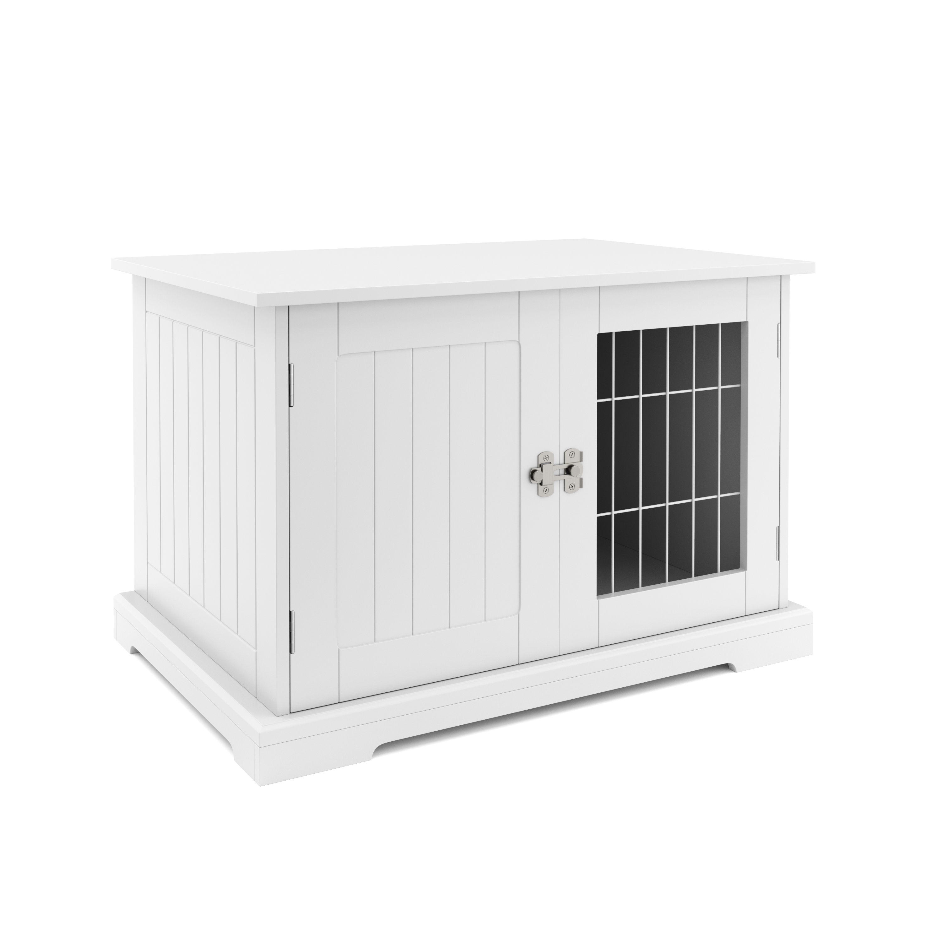 Hundehütte mit Tür 83 x 59 x 51 cm weiss