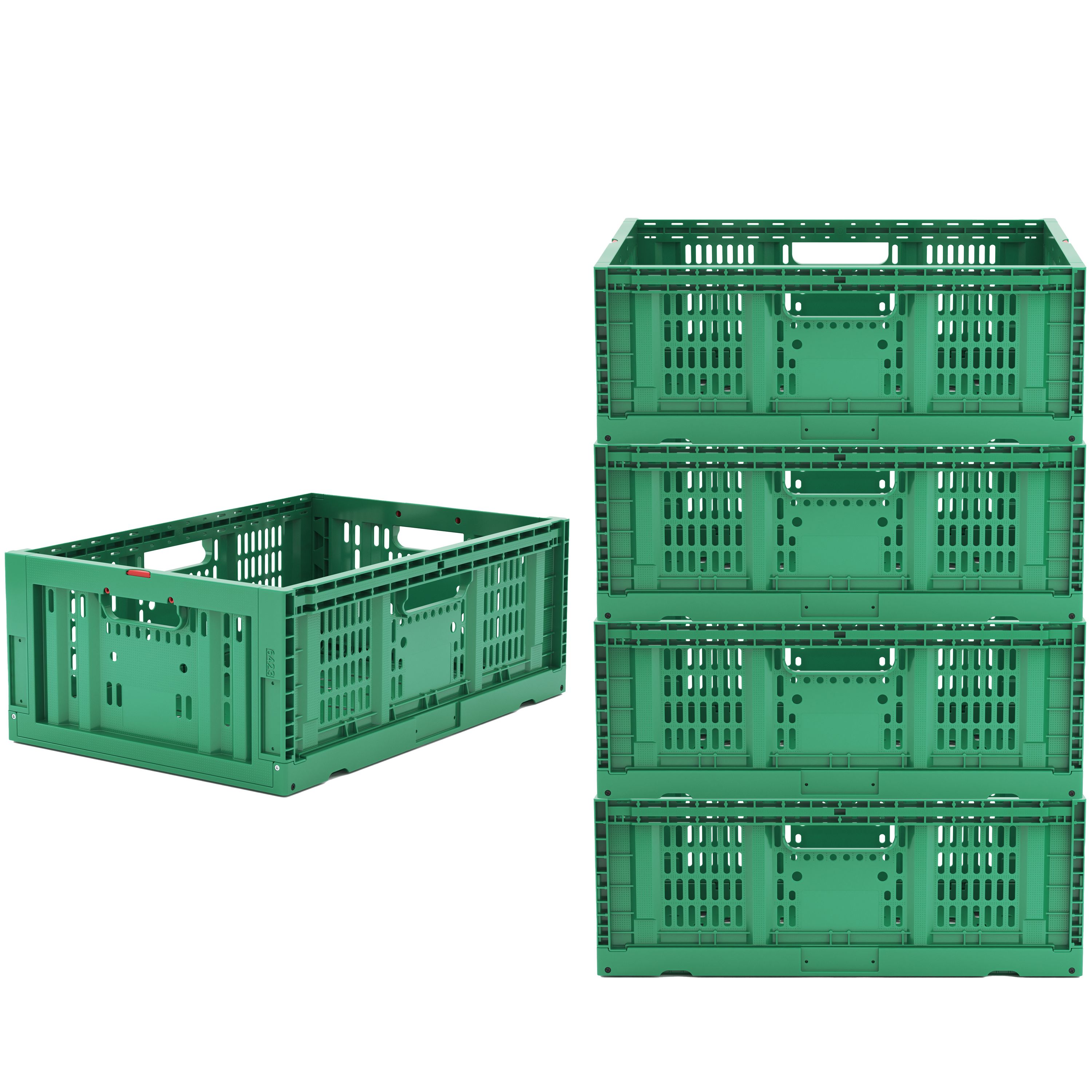 Klappbox 5er Set 42L grün