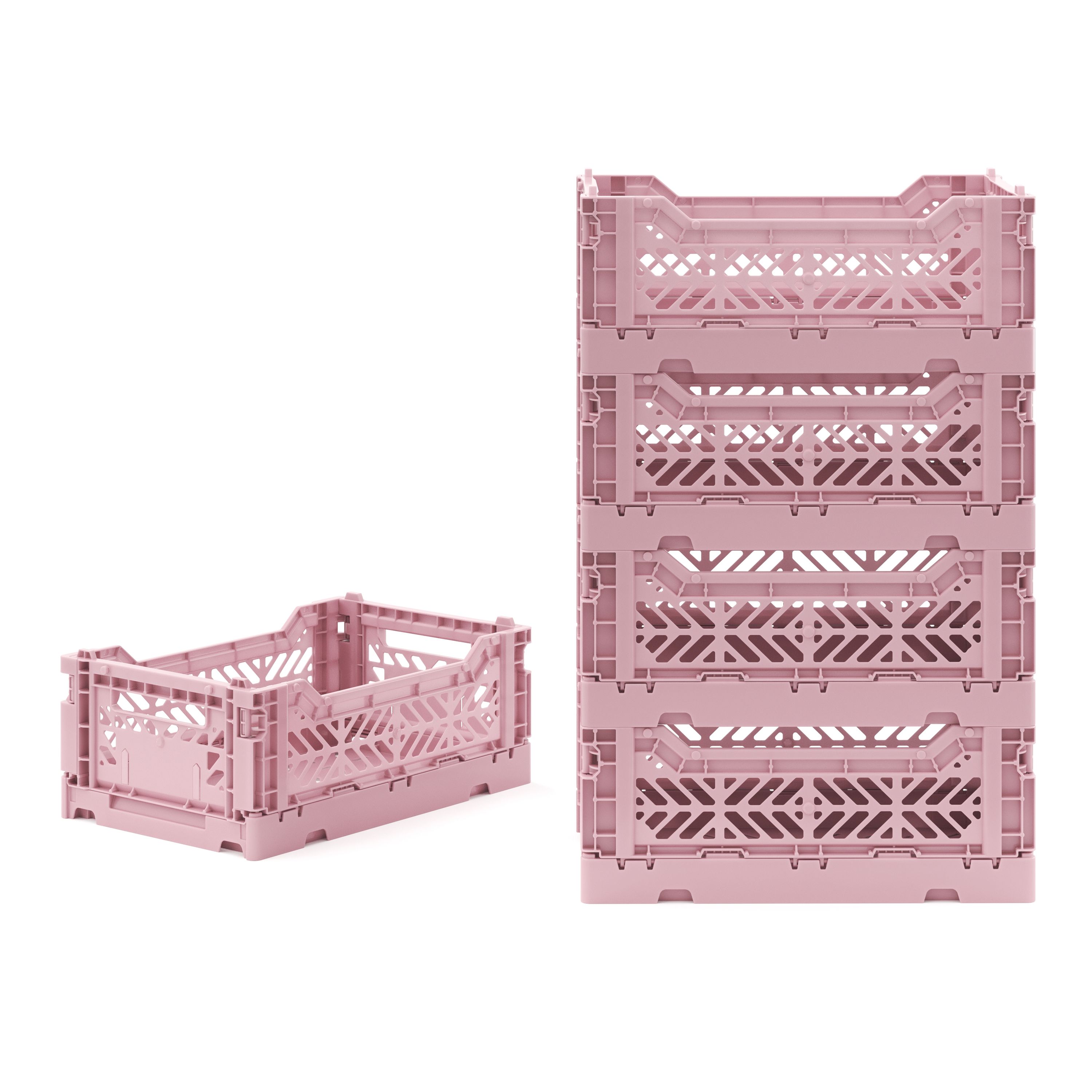 Klappbox 5er Set 5L rosa