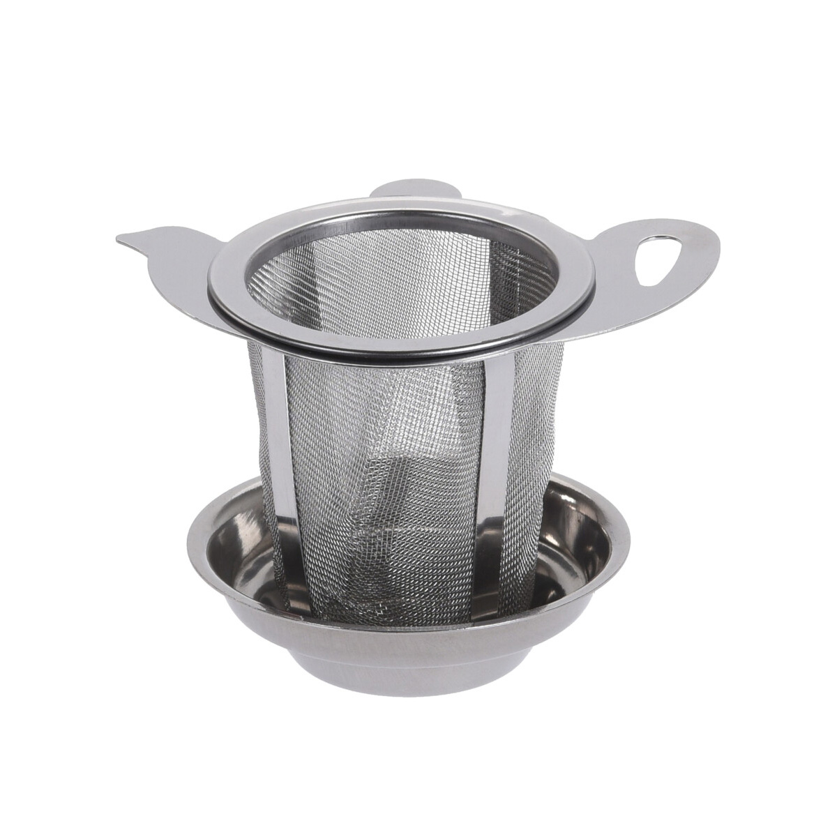 Teesieb mit Halter aus Edelstahl