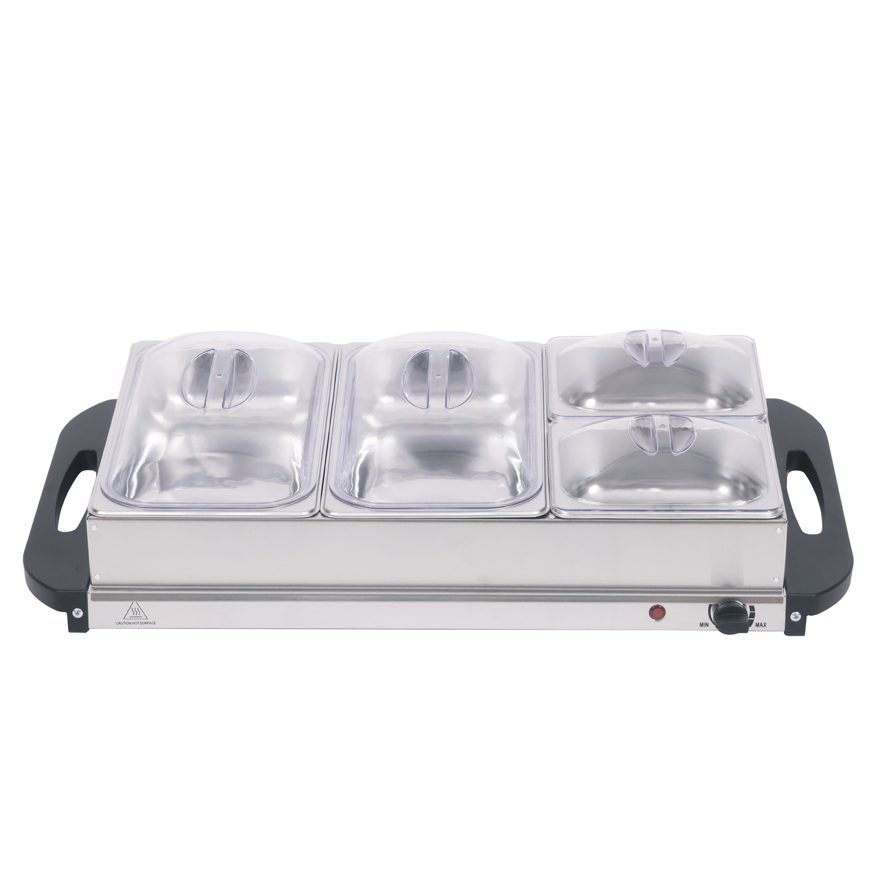 Warmhalteplatte elektrisch Edelstahl 2 x 2.5L + 2 x 1L