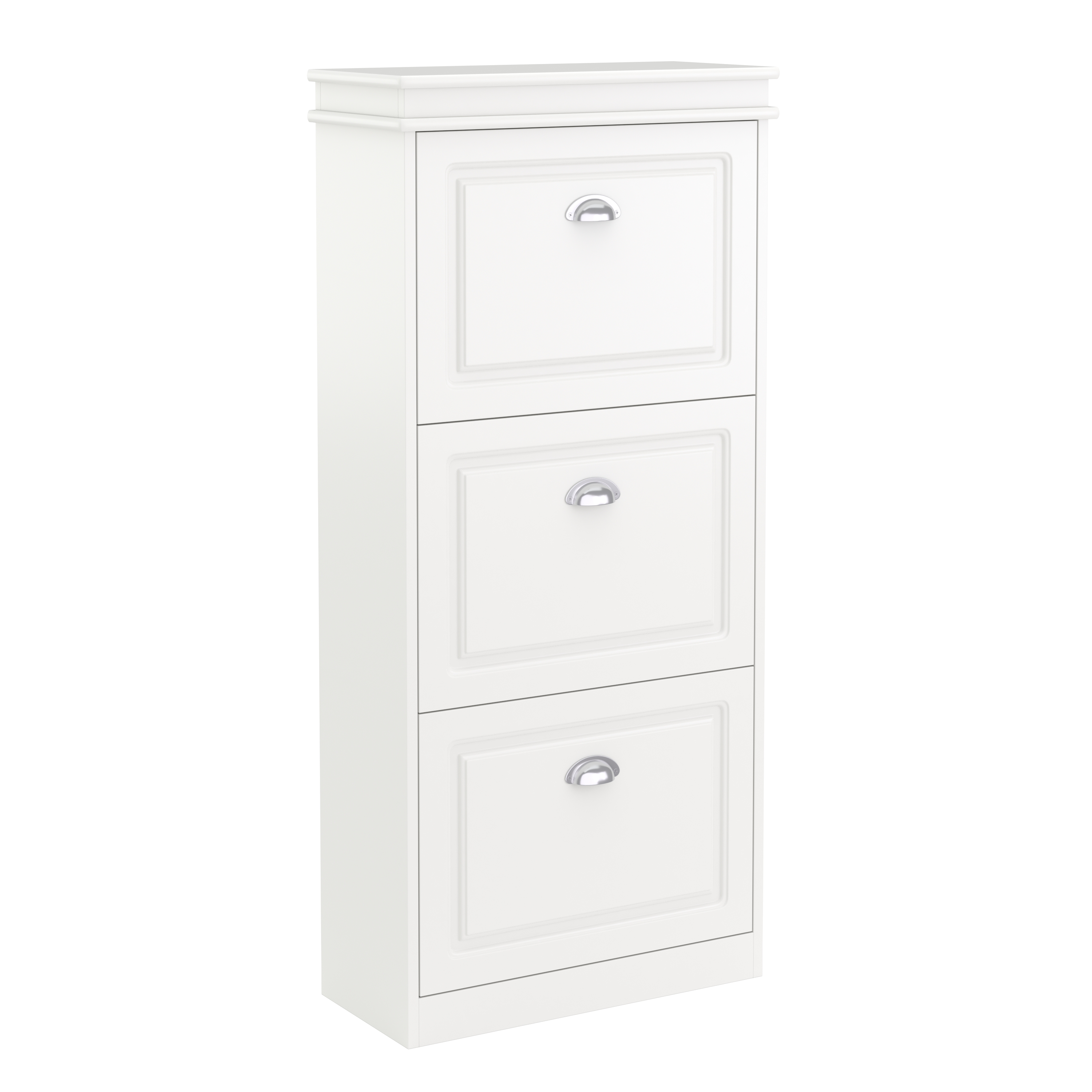 Schuhschrank PETRA 53 x 24 x 117 cm weiss