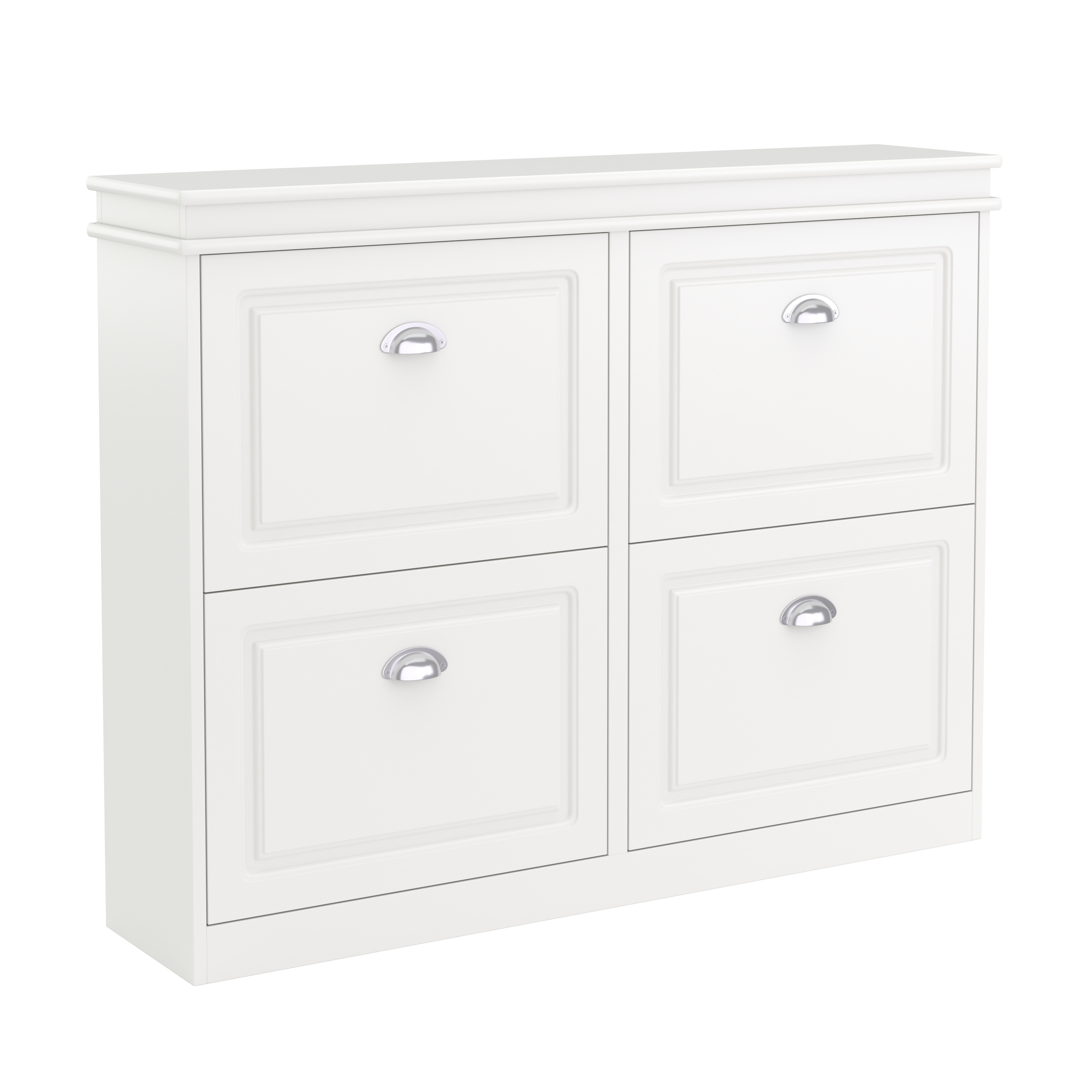 Schuhschrank PETRA 105 x 24 x 82 cm weiss