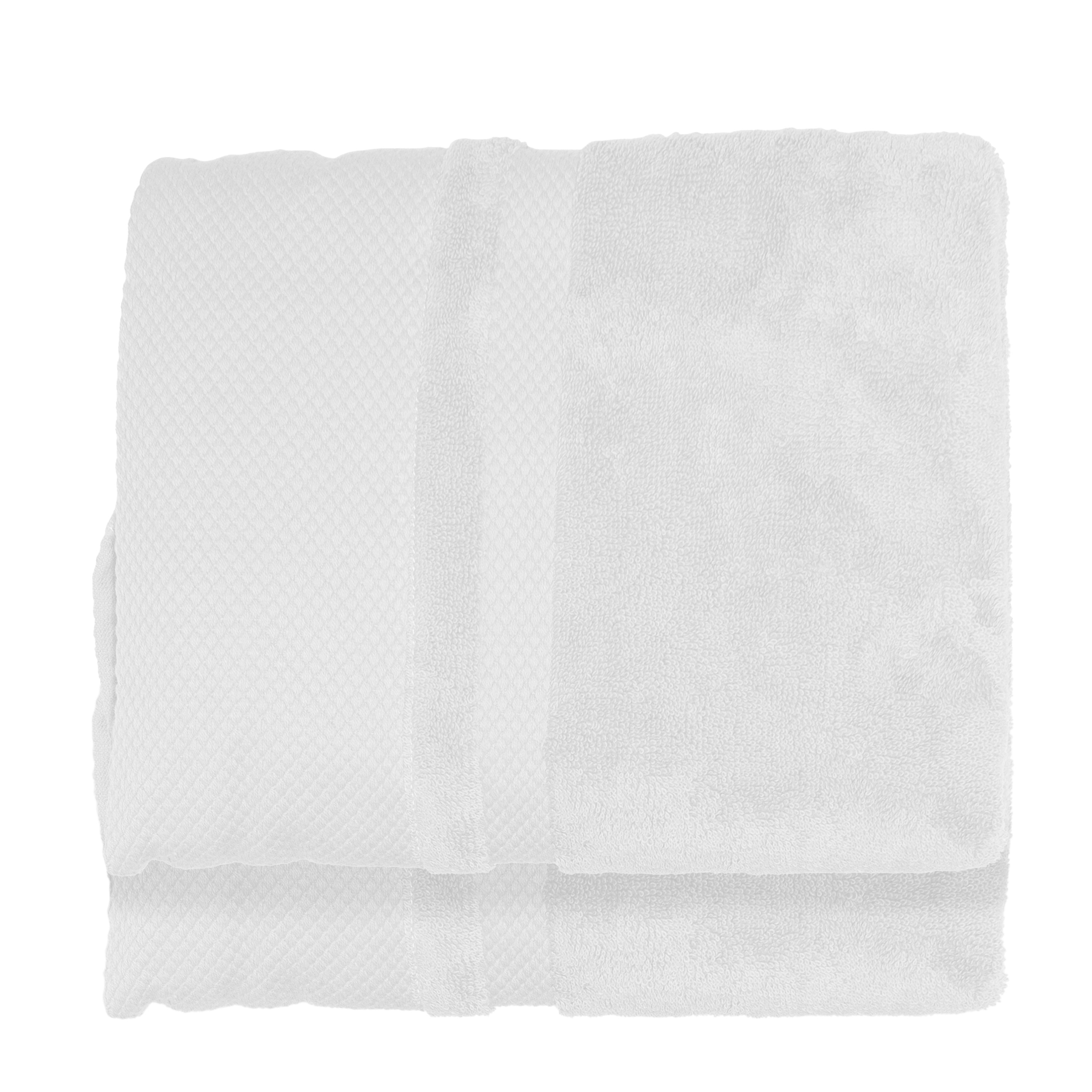 Handtuch 50 x 100 cm 2er Set weiss