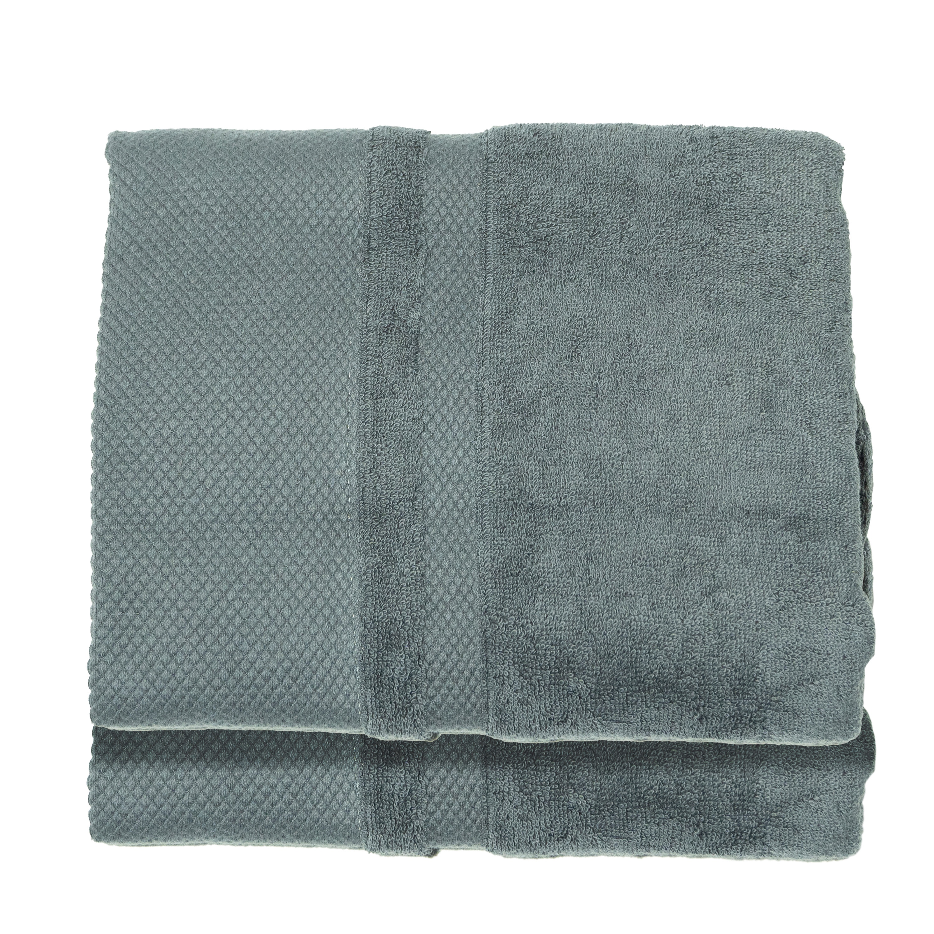 Handtuch 50 x 100 cm 2er Set anthrazit