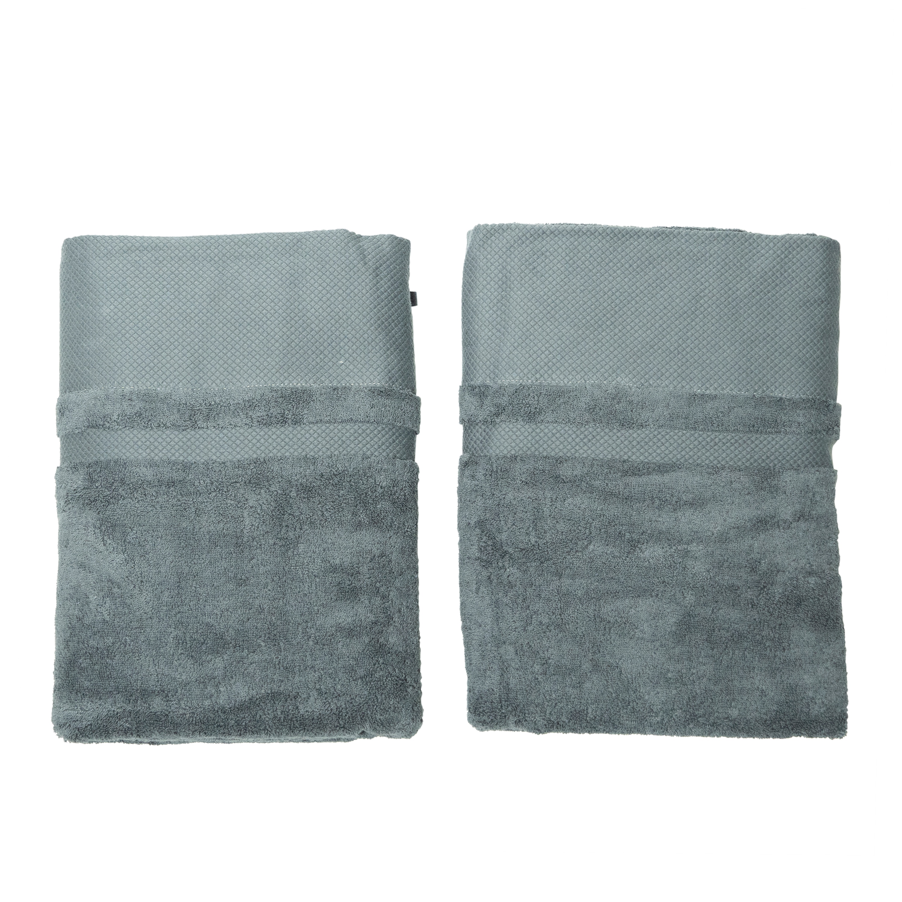 Duschtuch 70 x 140 cm 2er Set anthrazit