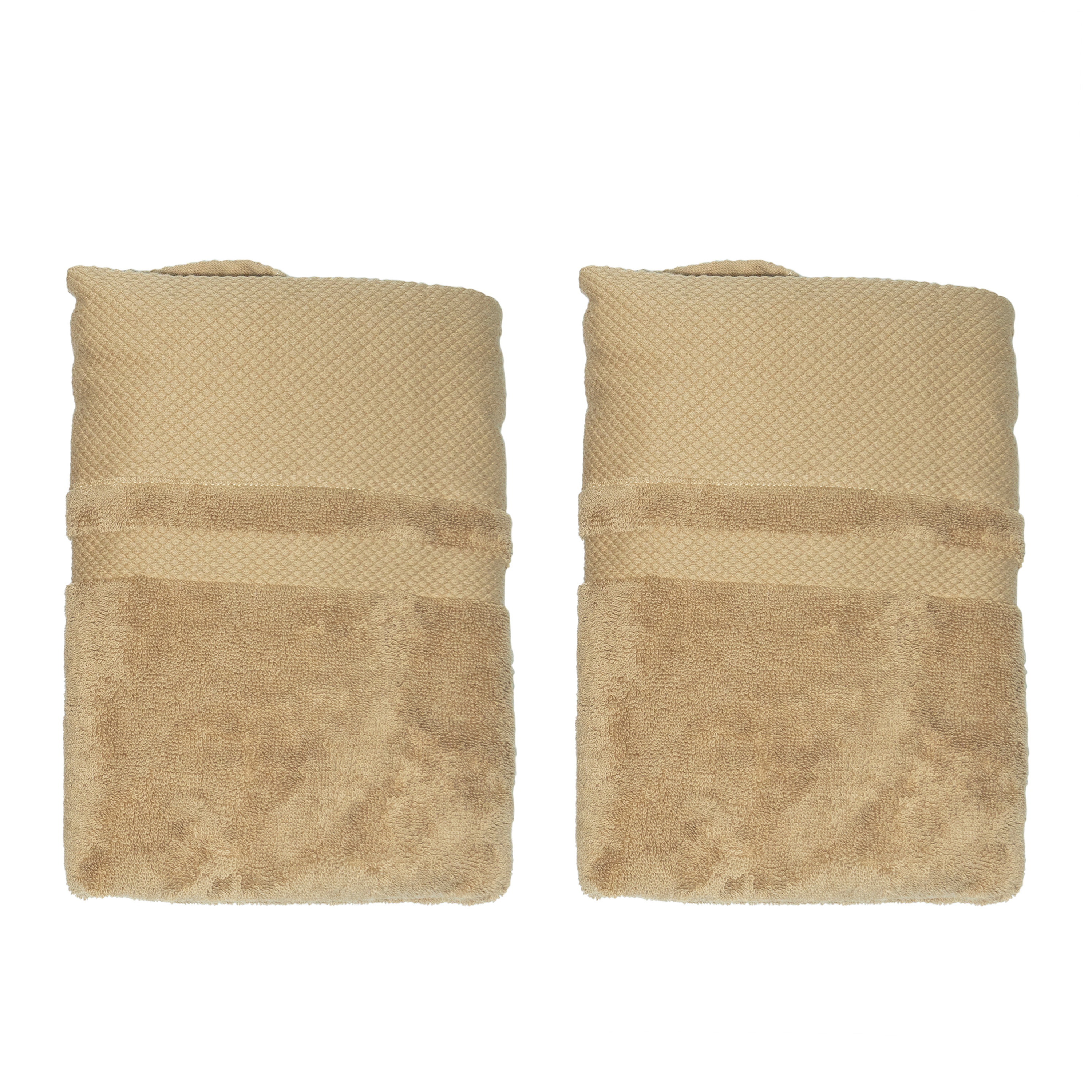 Duschtuch 70 x 140 cm 2er Set beige