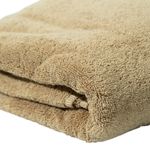 Saunatuch 80 x 200 cm beige Nahaufnahme rechts