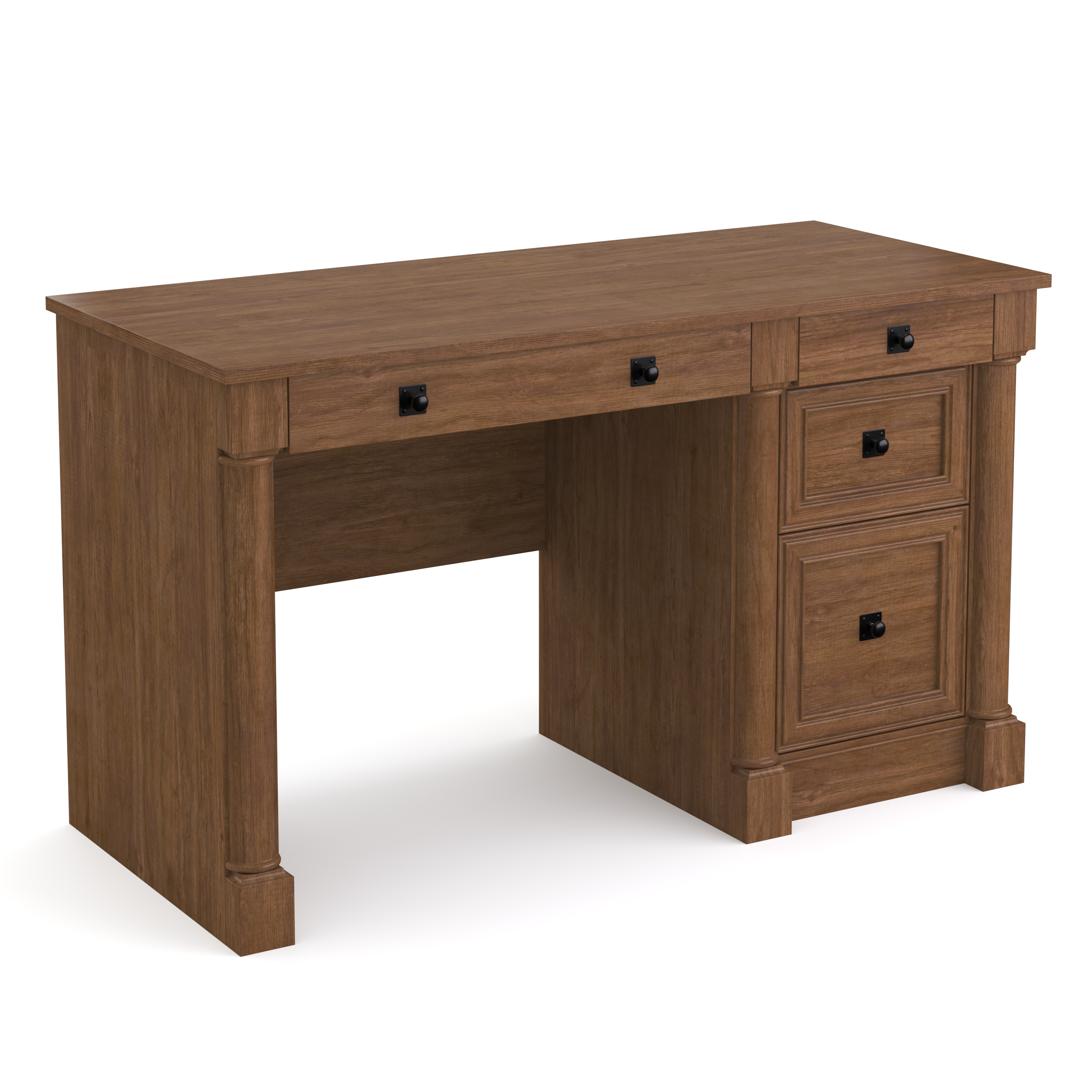 Schreibtisch Holz Vintage VINCENT mit Schubladen 135 x 60 x 76 cm